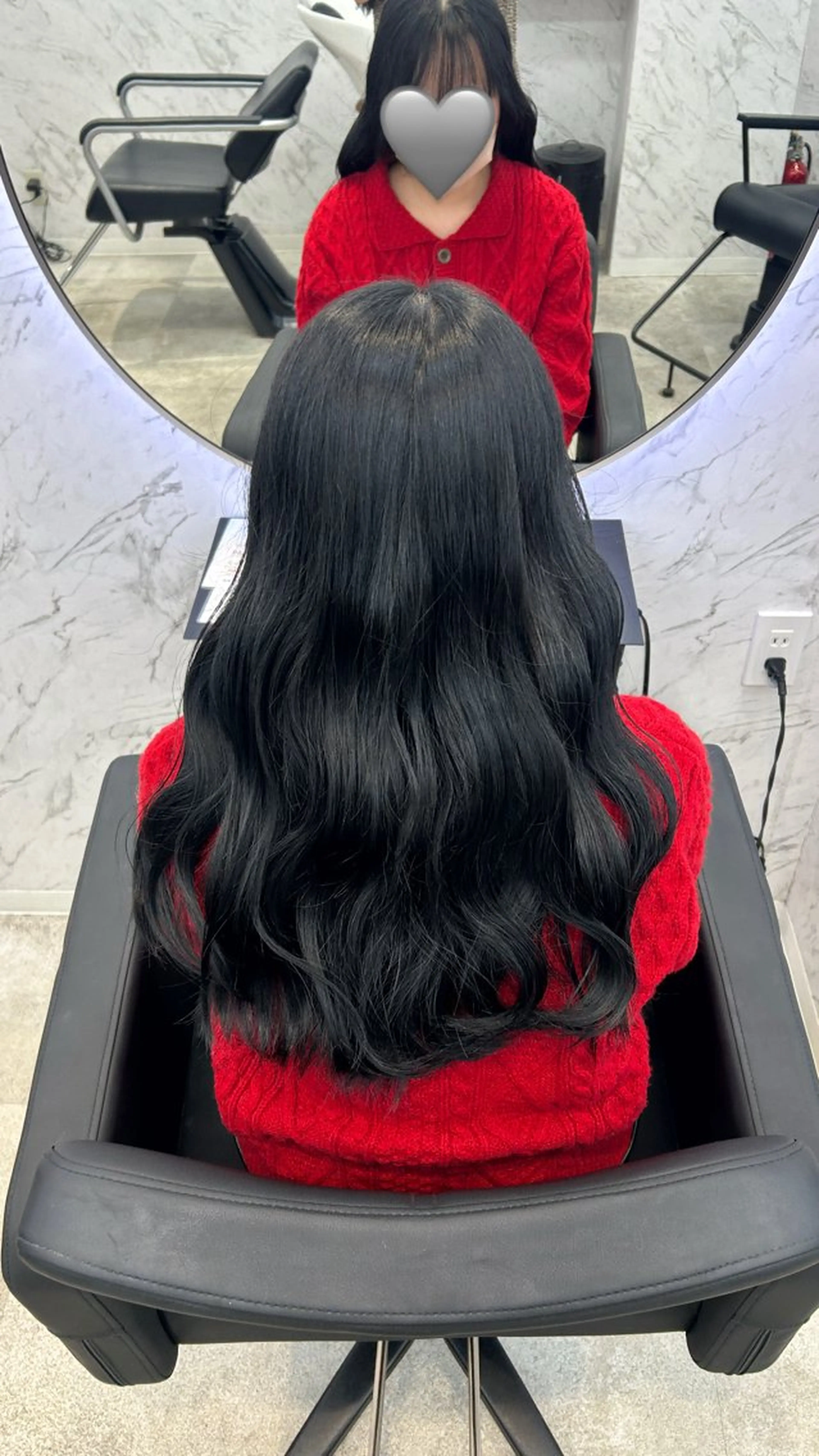 ロング カラー 黒髪 ヘアカラー カット¥1100 ✂️MIUのヘアスタイル