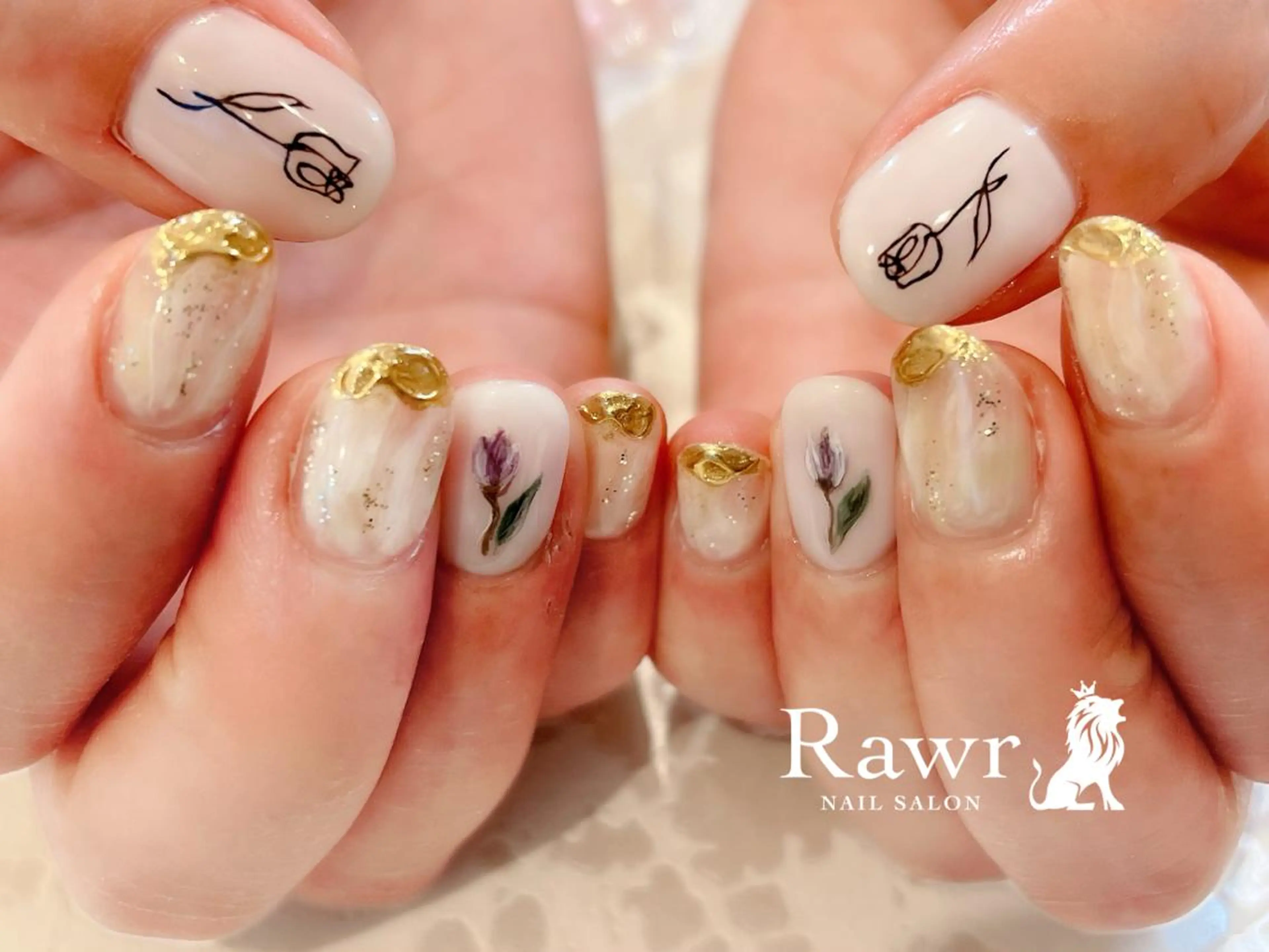 ネイル ハンドネイル Rawr / saoriのネイルデザイン