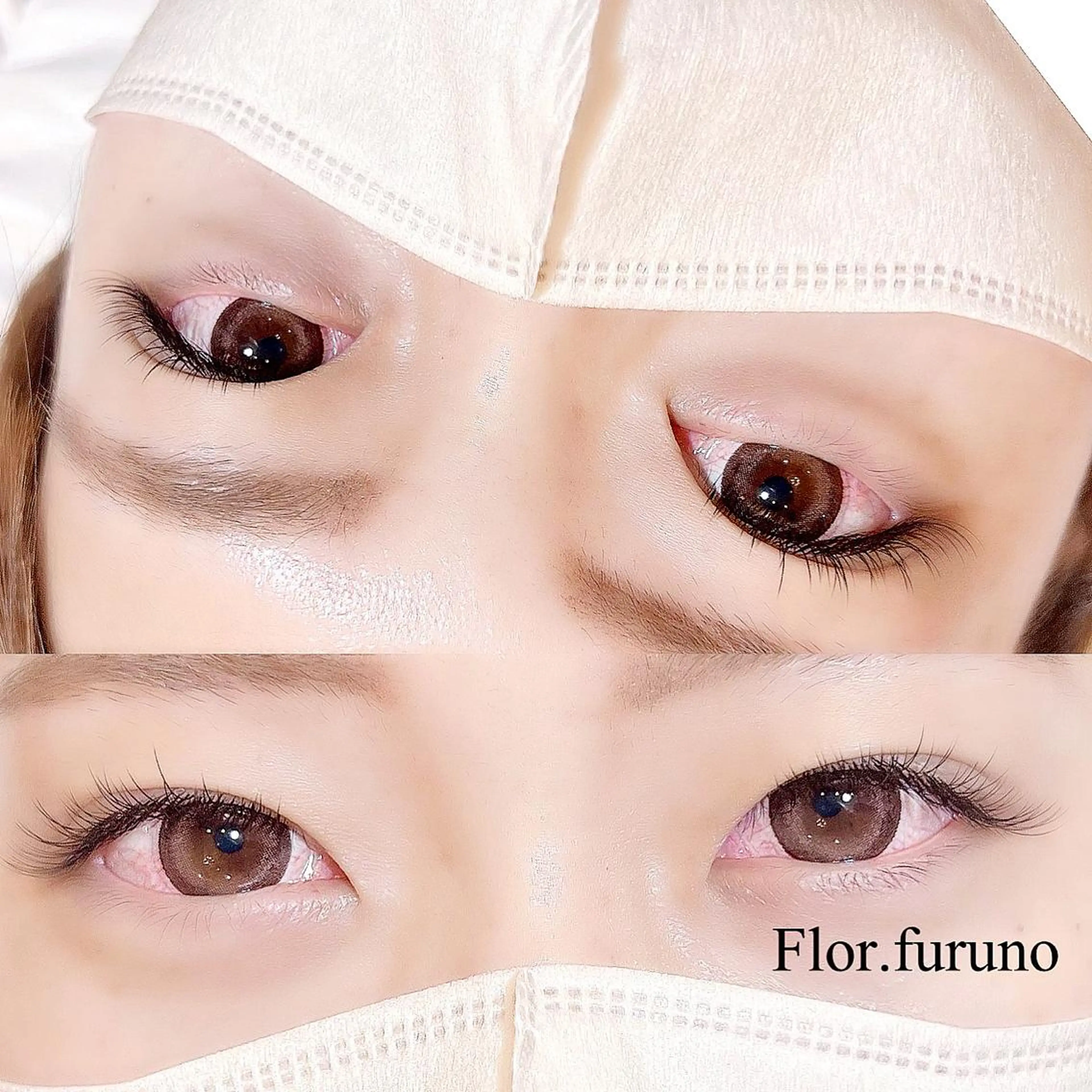 マツエク・マツパ アイブロウ 付け放題 フラットラッシュ Flor上大岡 ＊フルノ リナ＊のマツエク・マツパデザイン