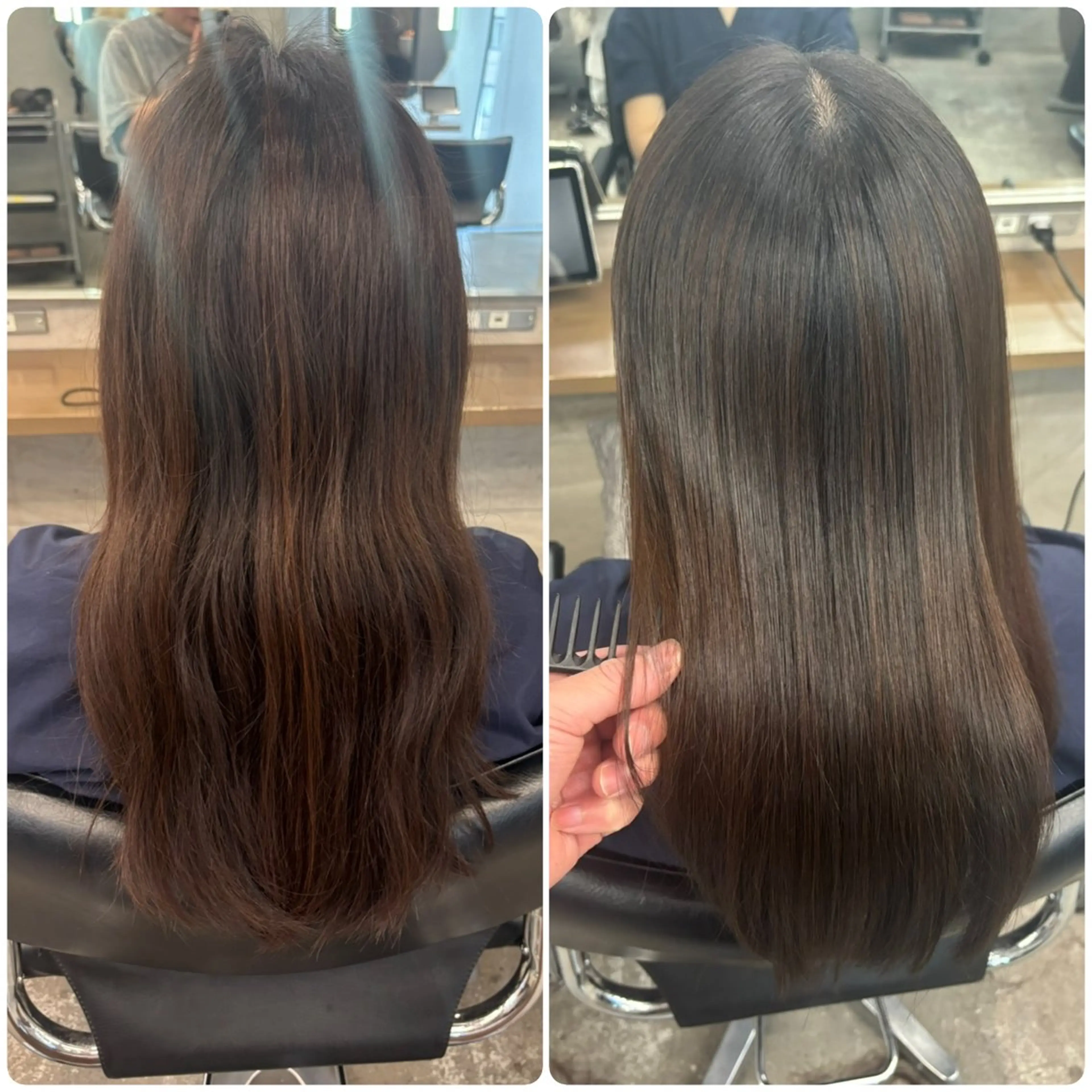 セミロング カット 縮毛矯正 トリートメント 🍎縮毛矯正特化🍎 にしごおりのヘアスタイル