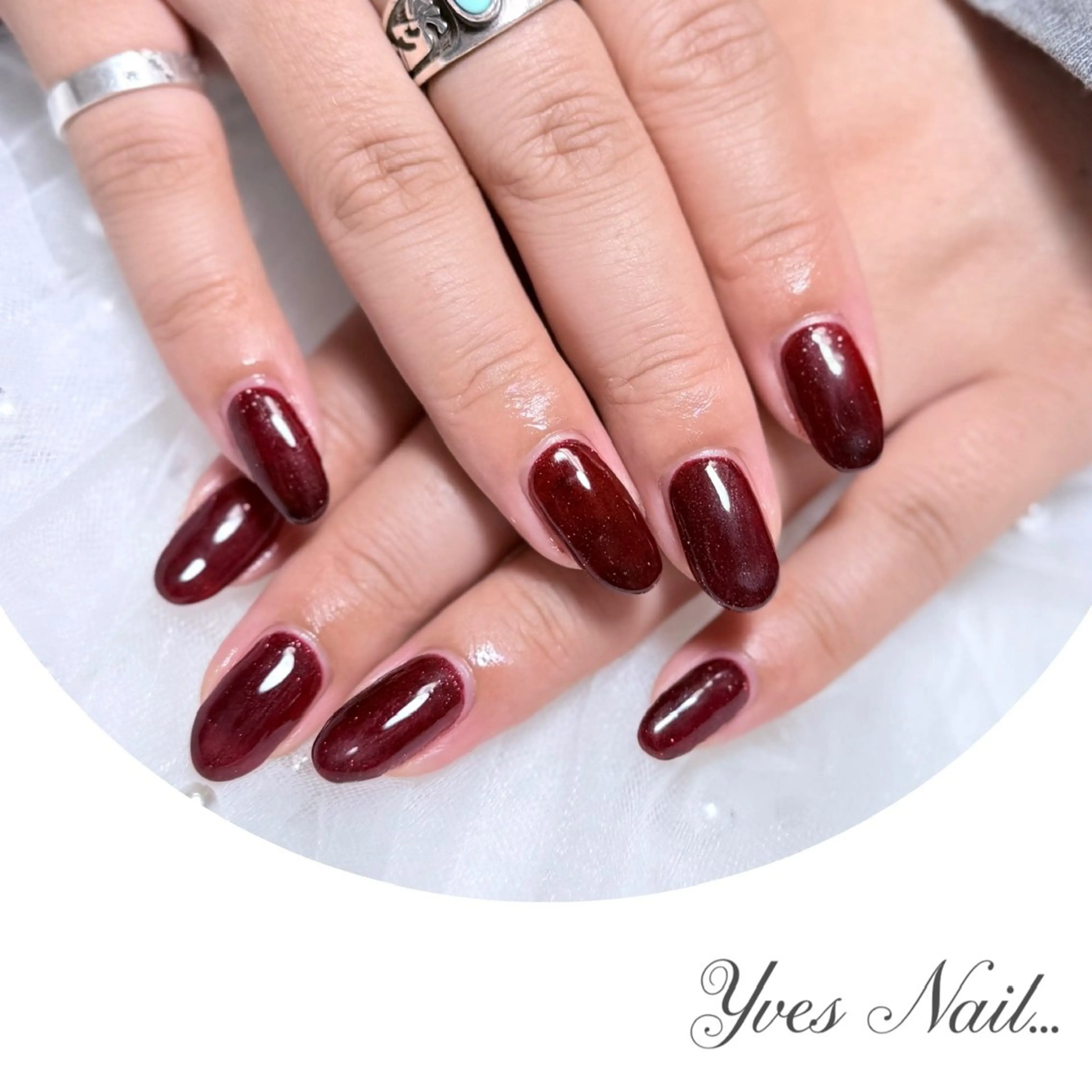 ネイル ボルドー ワンカラーネイル ハンドネイル kanno yのネイルデザイン