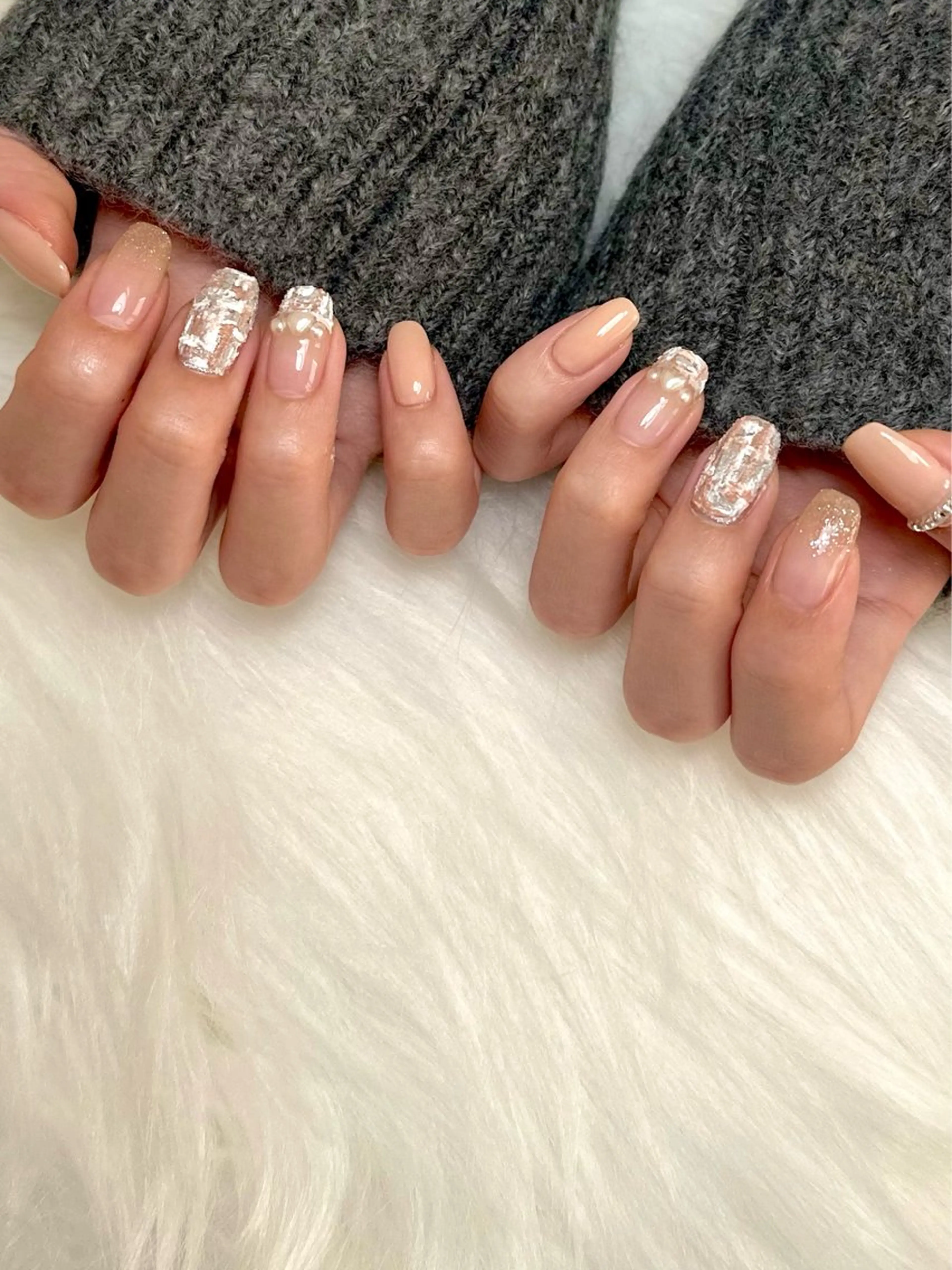 ネイル ツイードネイル ハンドネイル プライベートサロン nailcoconaのネイルデザイン