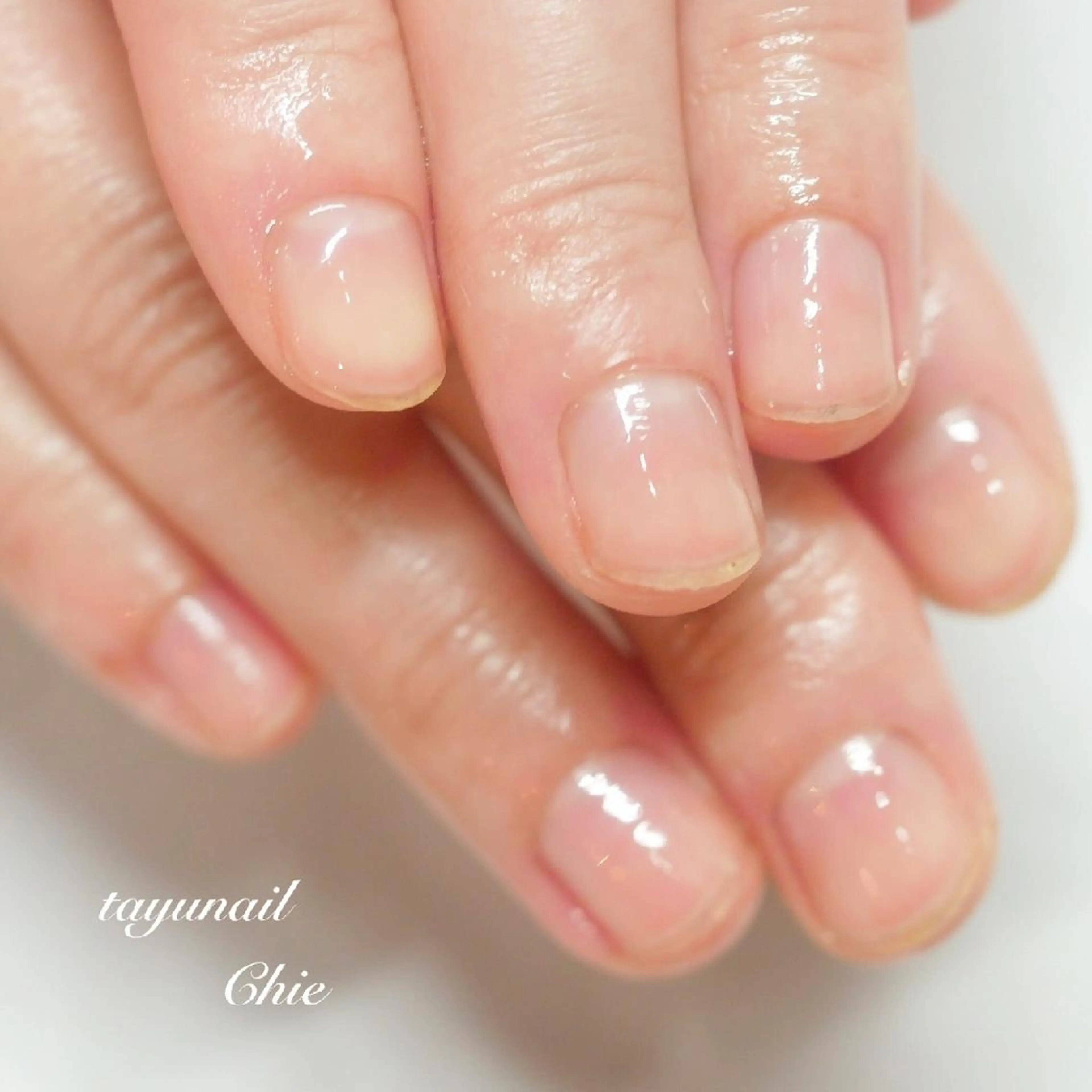ネイル ブルー ジェルネイル パラジェル ピンク ネイルサロン 【たゆnail】のネイルデザイン