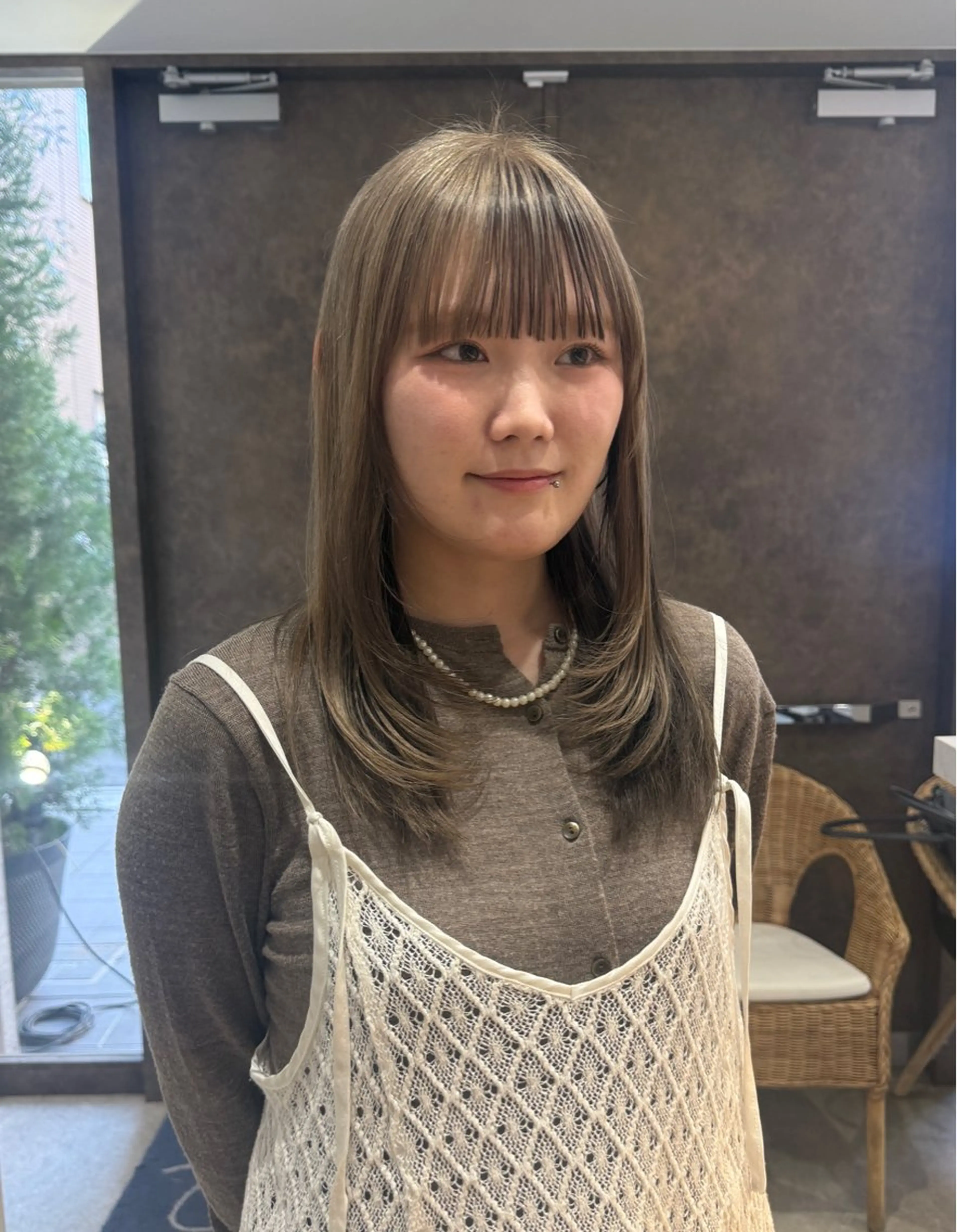 ミディアム ヘアカラー 似合わせスタイル☁️ 堀内志茉🍀のヘアスタイル