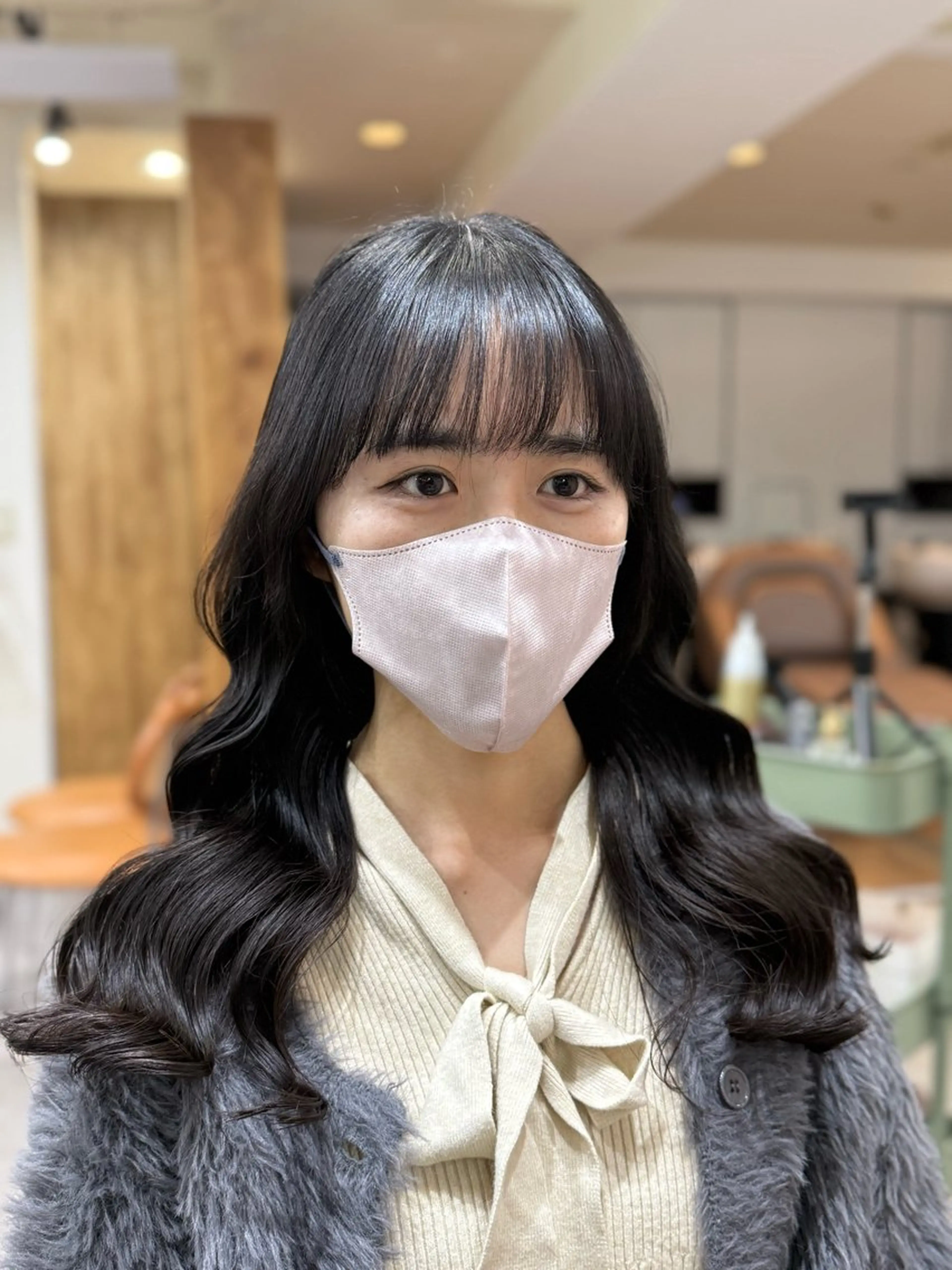 ロング パーマ ボブ 髪質改善 韓国風ヘア ロング 小顔カット コテ巻き/パーマ/艶 透明感/荻原凜太郎のヘアスタイル