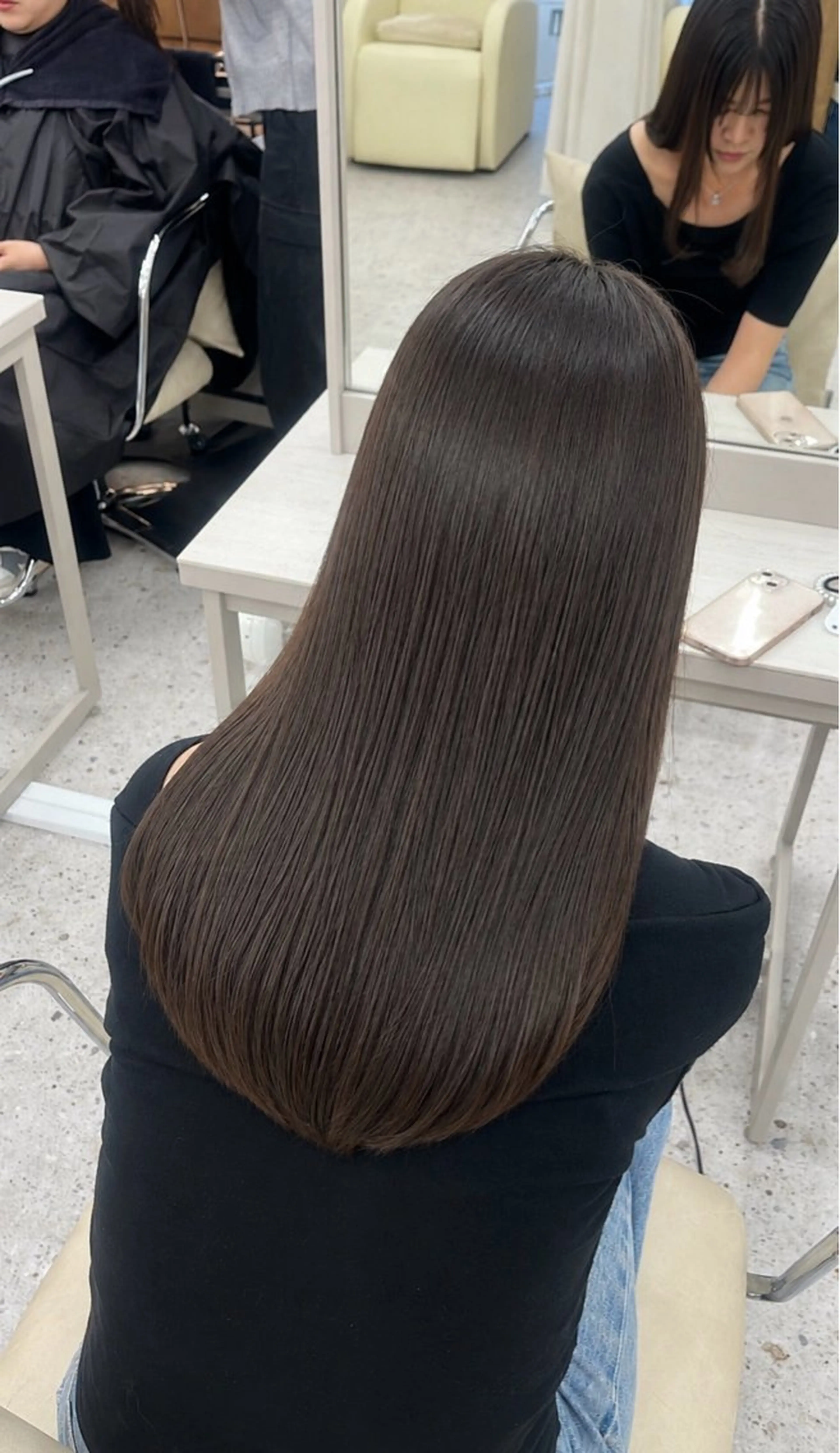 ミディアム カラー 透明感カラー グレージュ オリーブカラー オリーブグレージュ オリーブグレー ヘアカラー COCO reiのヘアスタイル