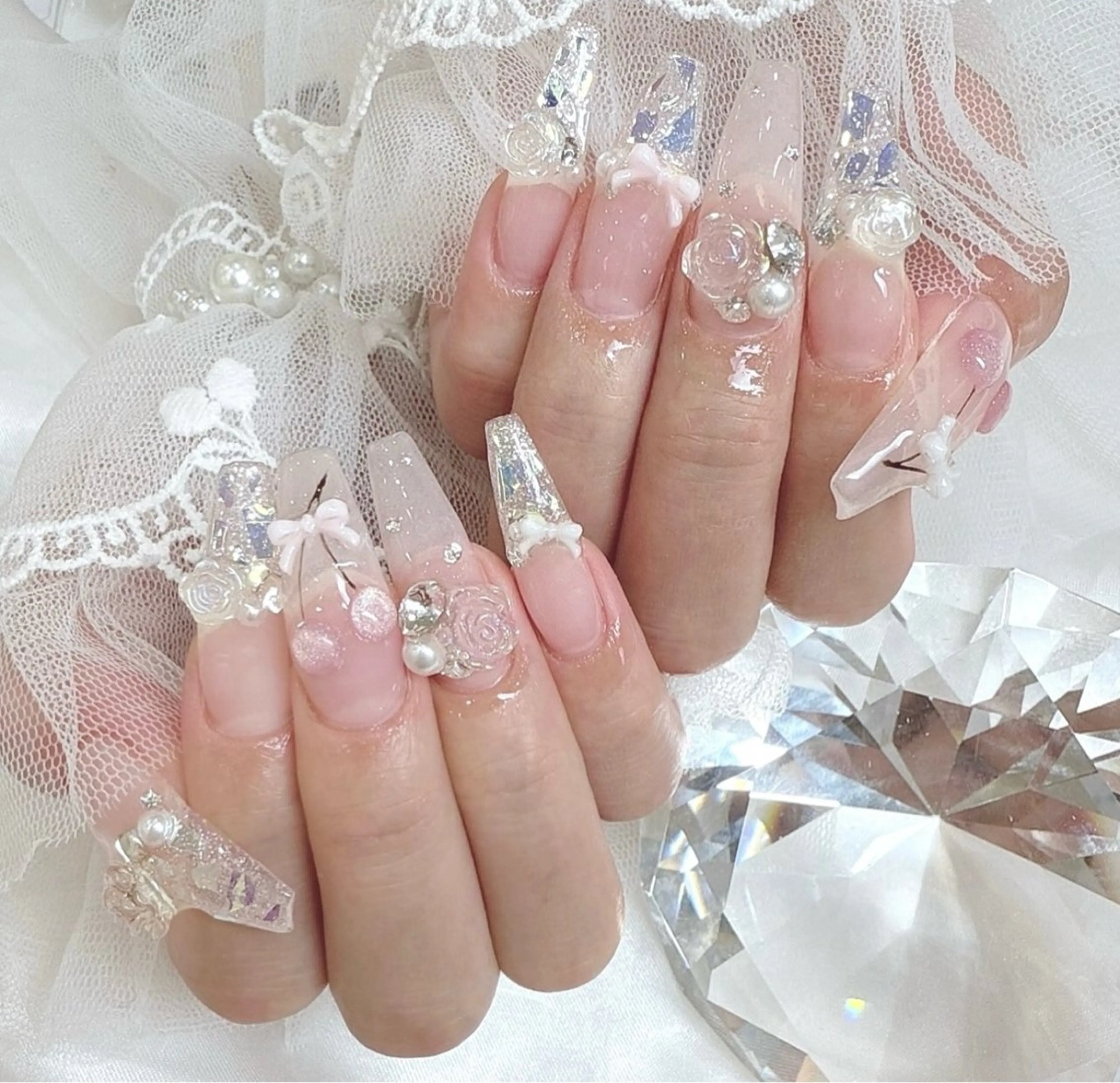 ネイル 長さ出し Mi nailsのネイルデザイン