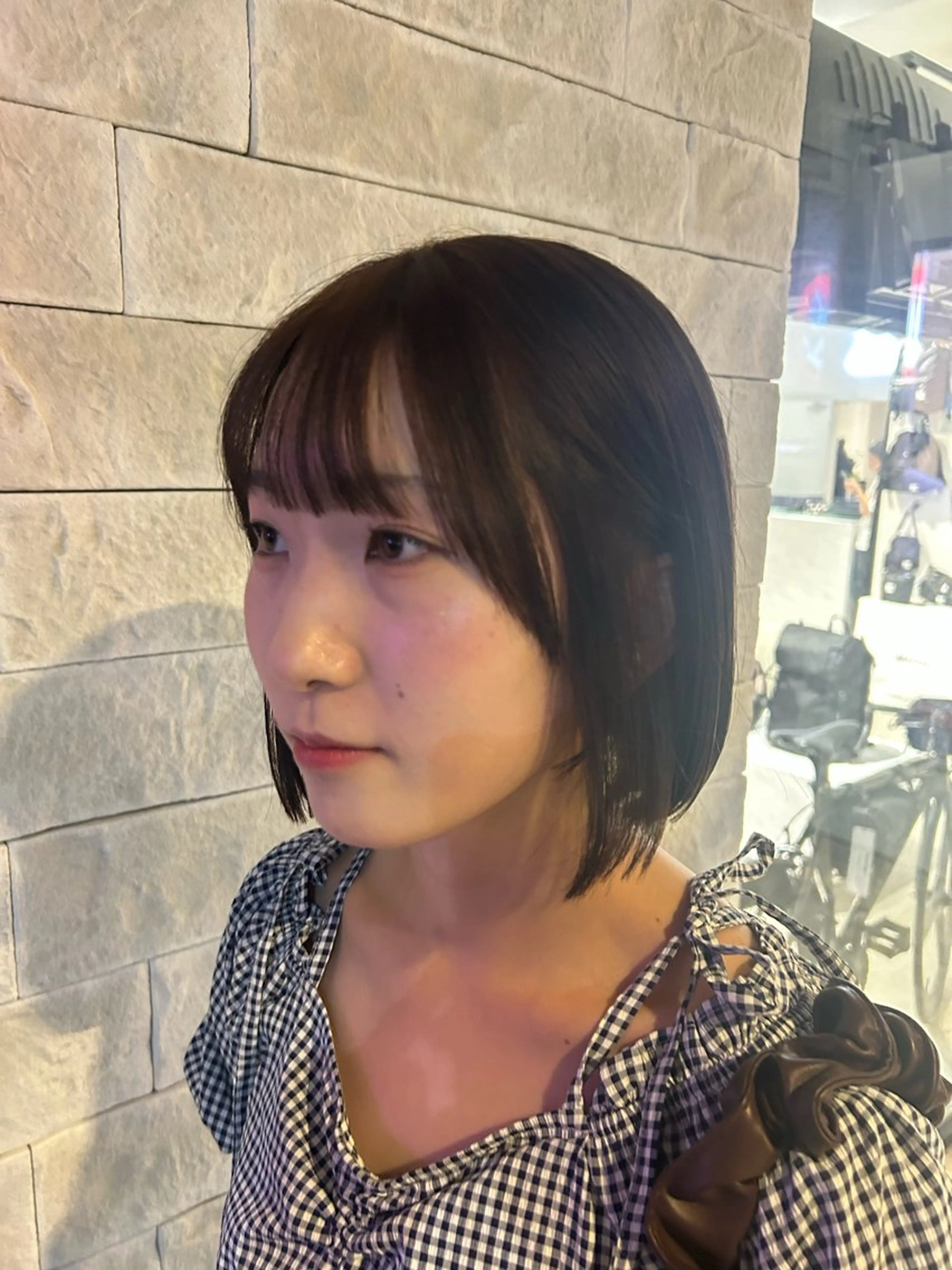 ショート ボブ ヘアカラー トリートメント LOE Yuuka/42🩵のヘアスタイル