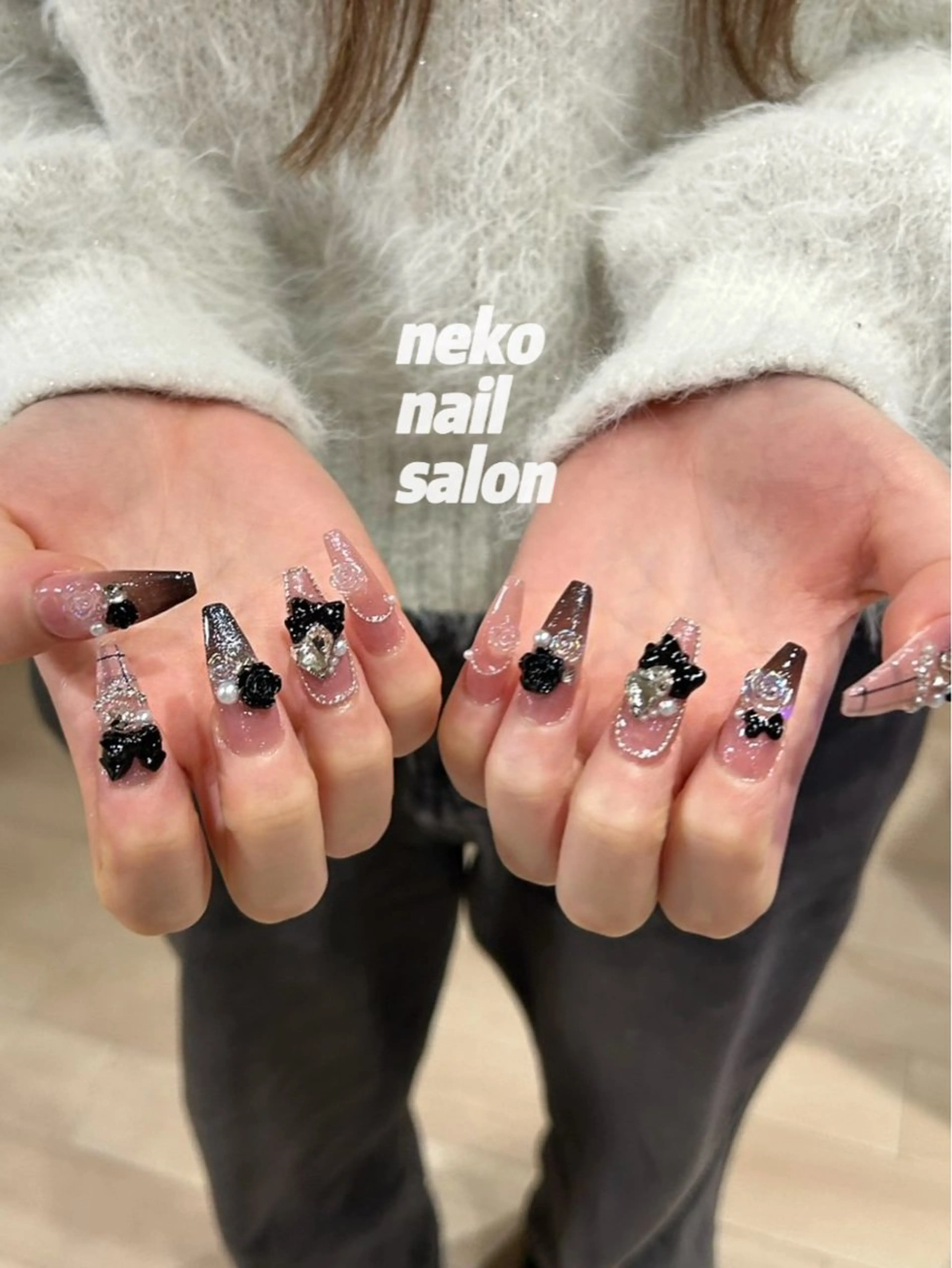 ネイル ラメ(グリッター) ラメグラデーション ハンドネイル neko nailのネイルデザイン