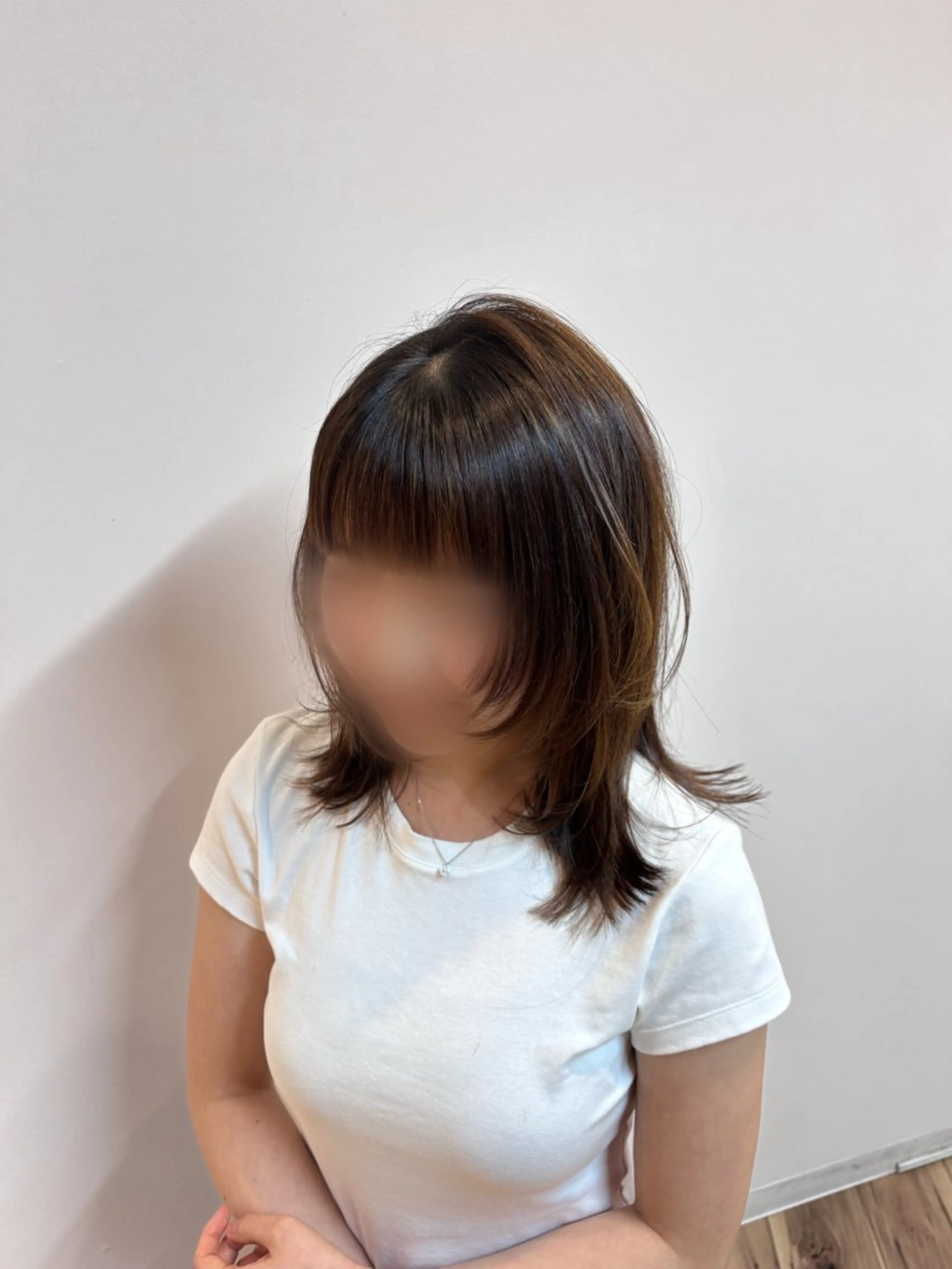 ミディアム 顔周りカット 小顔カット 土屋 永のヘアスタイル