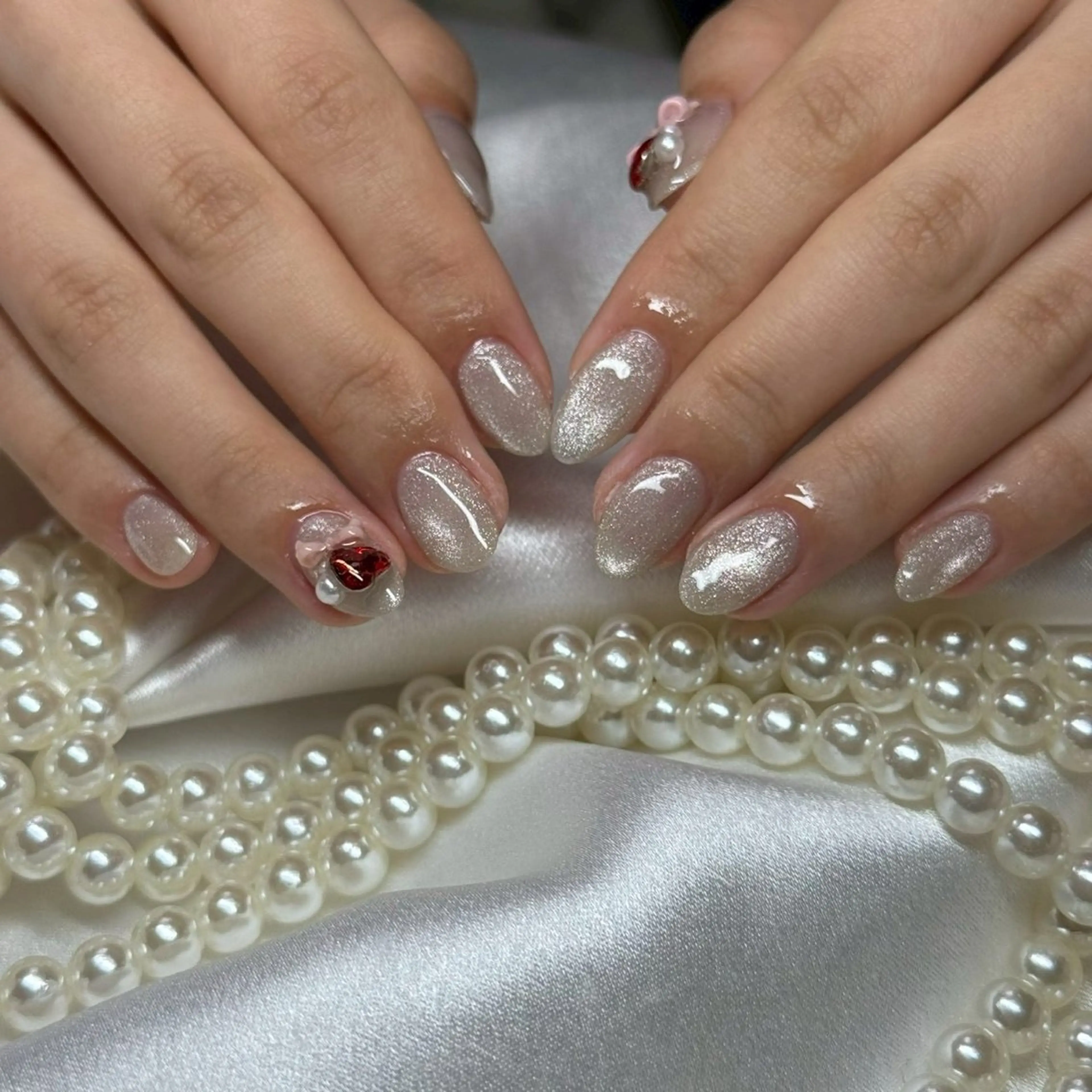ネイル マグネットネイル ワンホンネイル ハンドネイル nailsalon popoのネイルデザイン