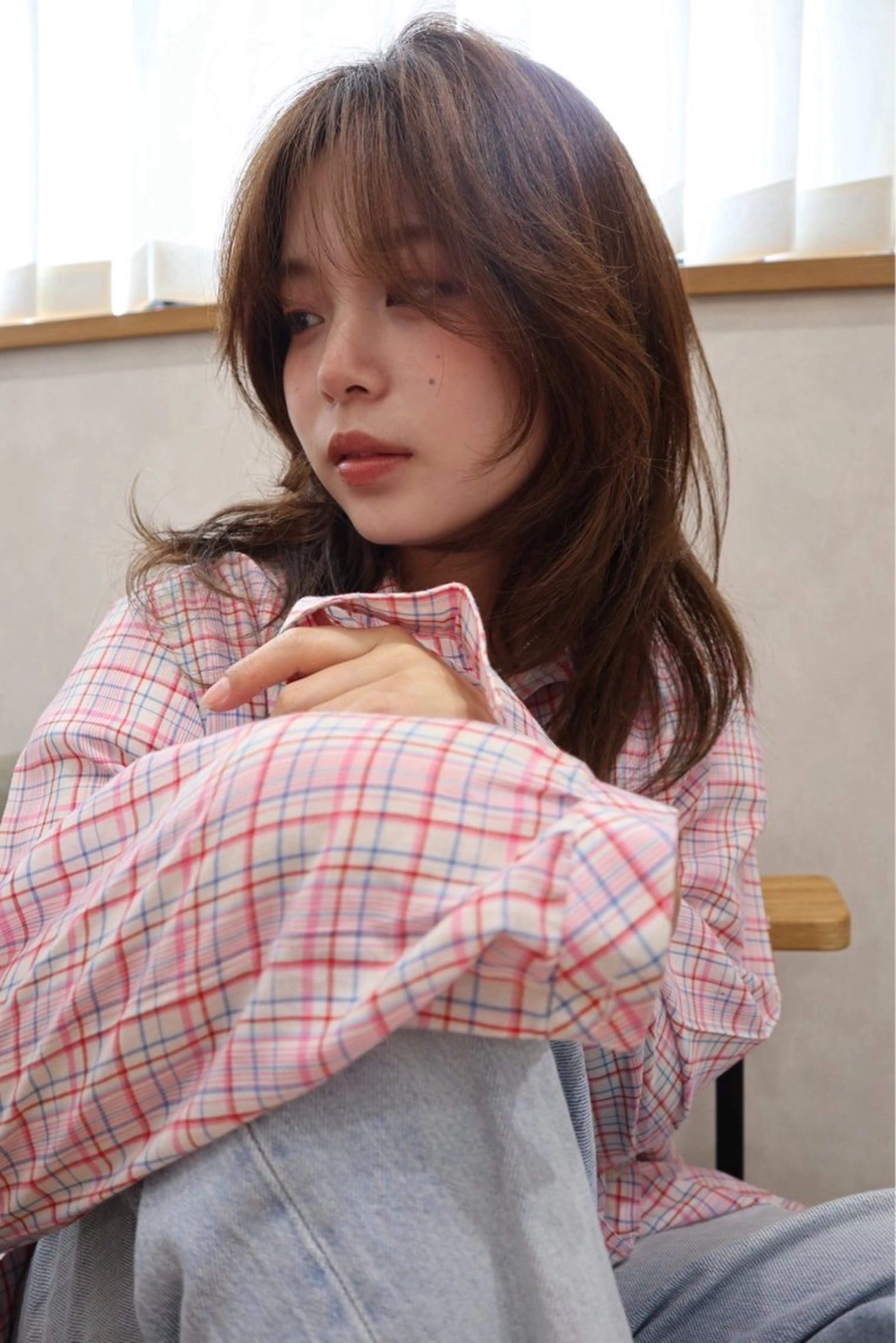 ミディアム レイヤーカット カット ヘアカラー トリートメント レイヤー/暖色/ 髪質改善/永礼芳果のヘアスタイル