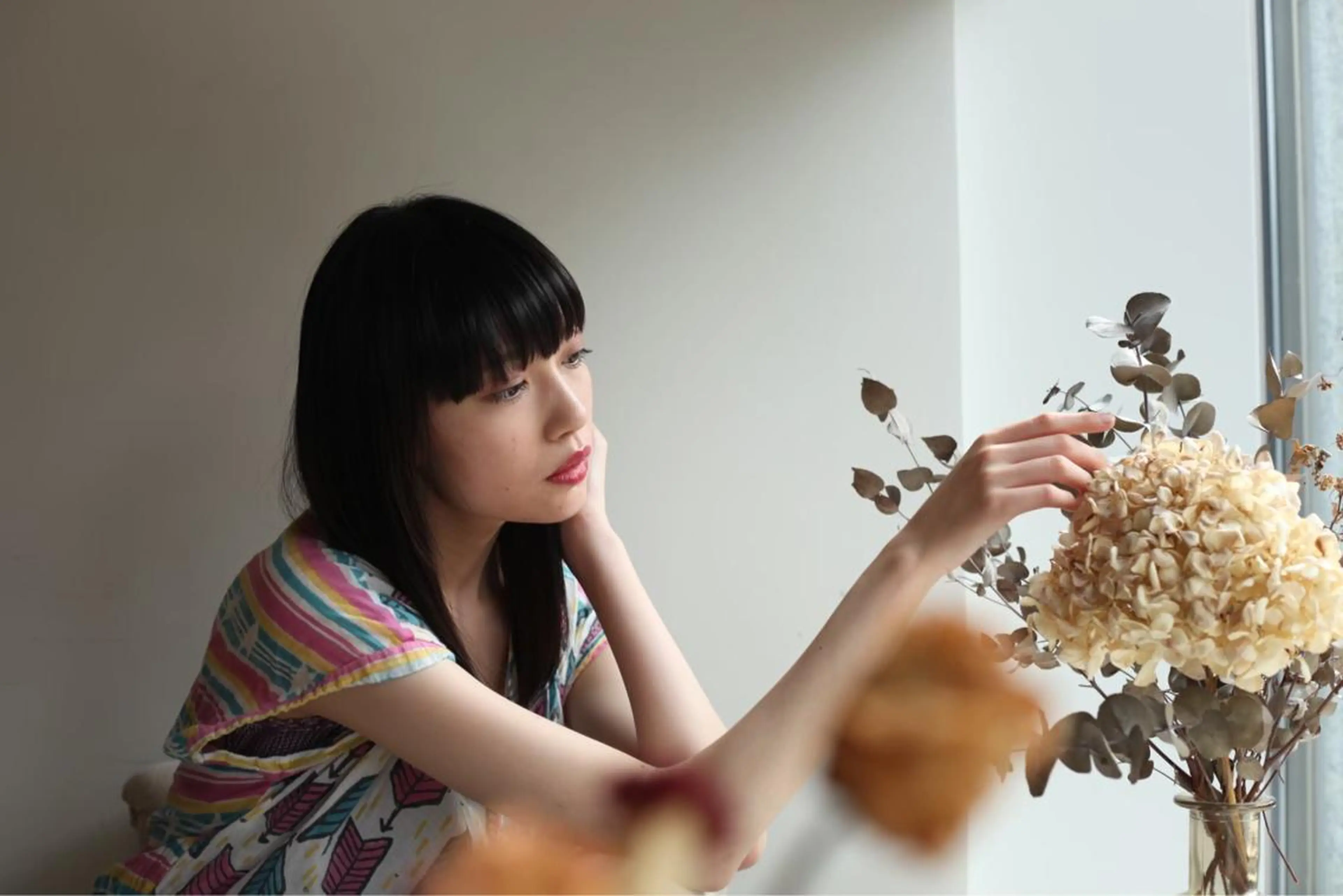 ミディアム カラー パーマ ヘアアレンジ メンズ キッズ ネイル マツエク・マツパ メンズウルフカット アディクシーカラー 透明感カラー ボブ ウルフカット 藤井 仁紀のヘアスタイル