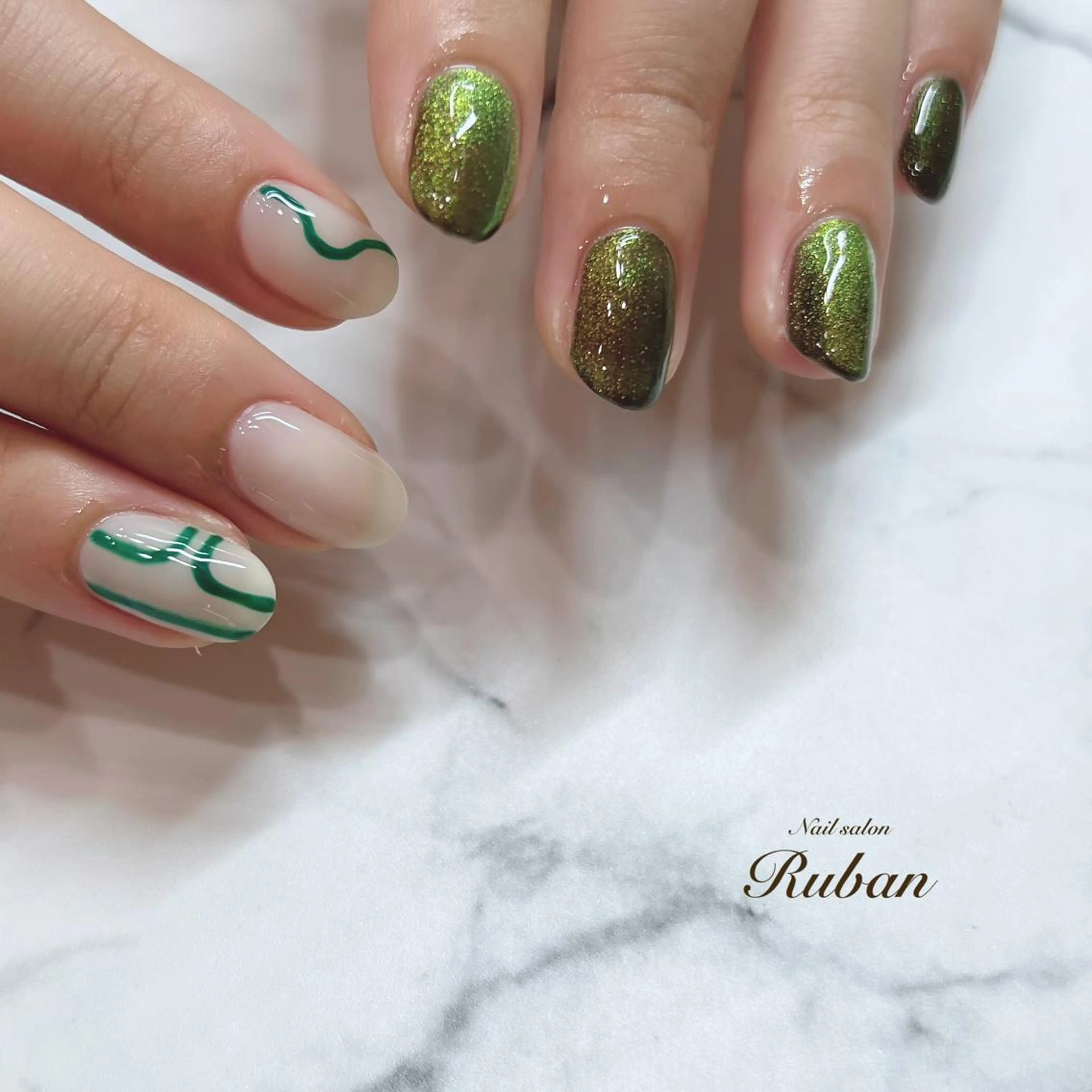 ネイル 持ち込み ニュアンスネイル Nail salon Rubanのネイルデザイン