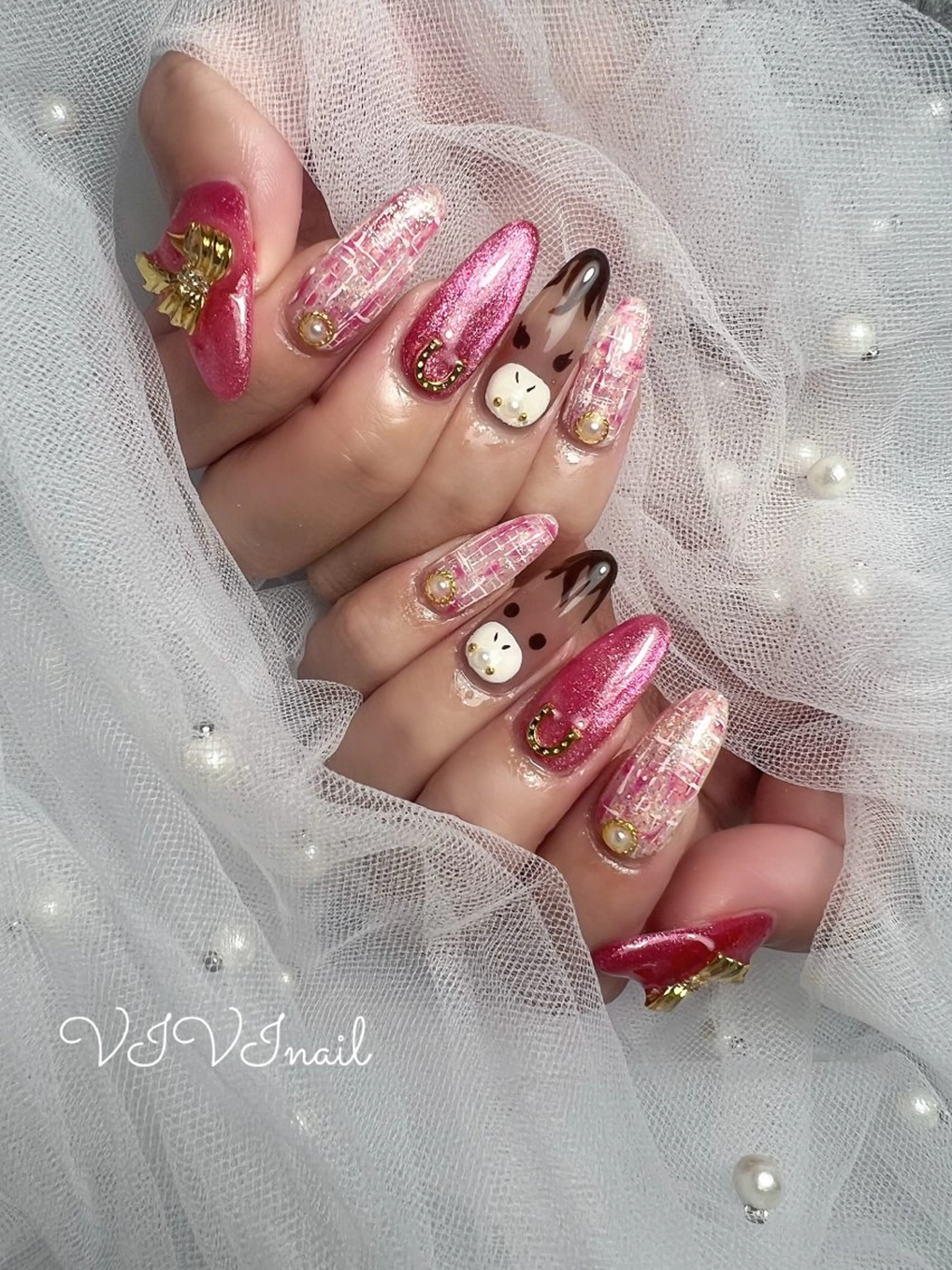 ネイル ツイードネイル ハンドネイル vivi nailのネイルデザイン