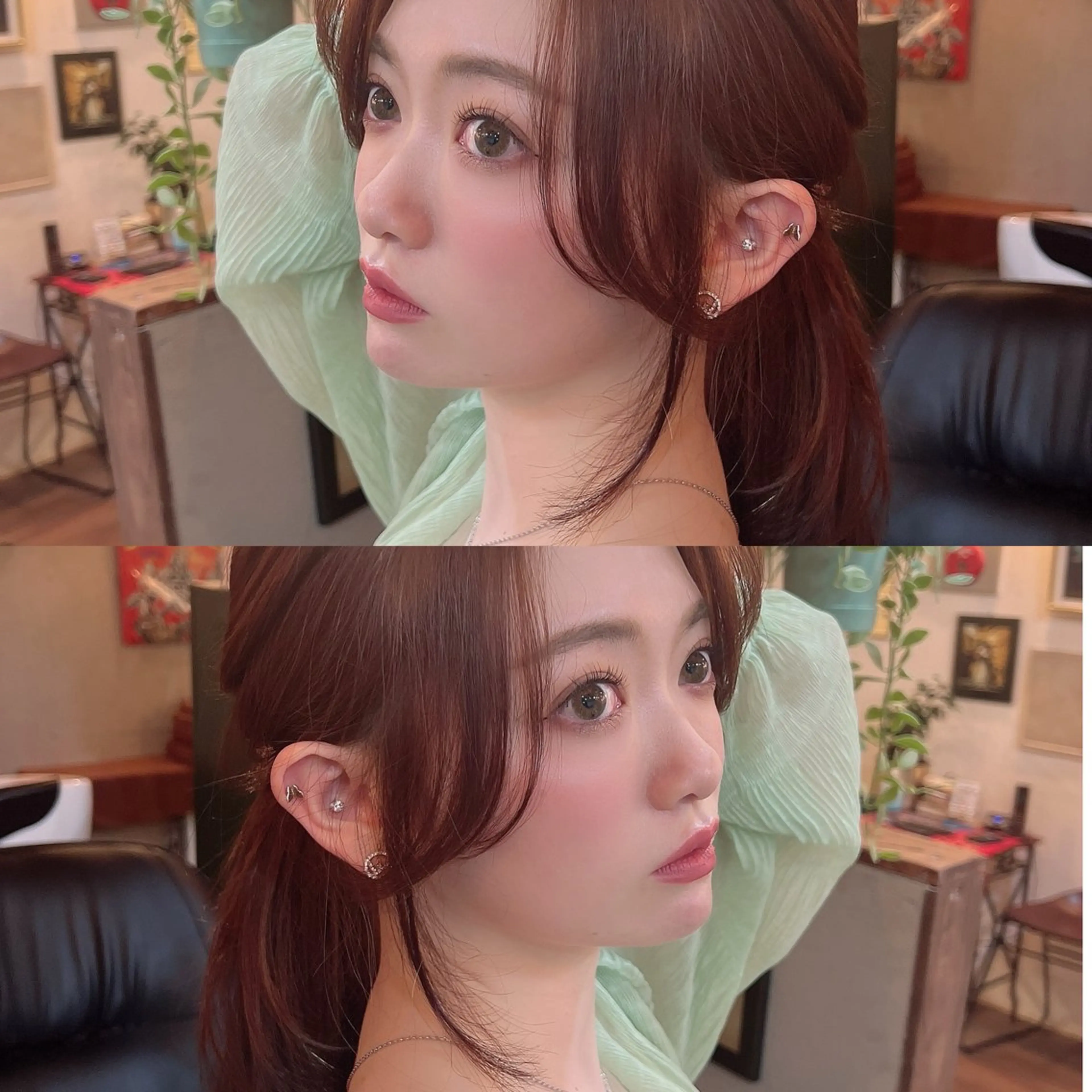 ミディアム カラー 韓国レイヤー透明感 カラーヨウスケのヘアスタイル