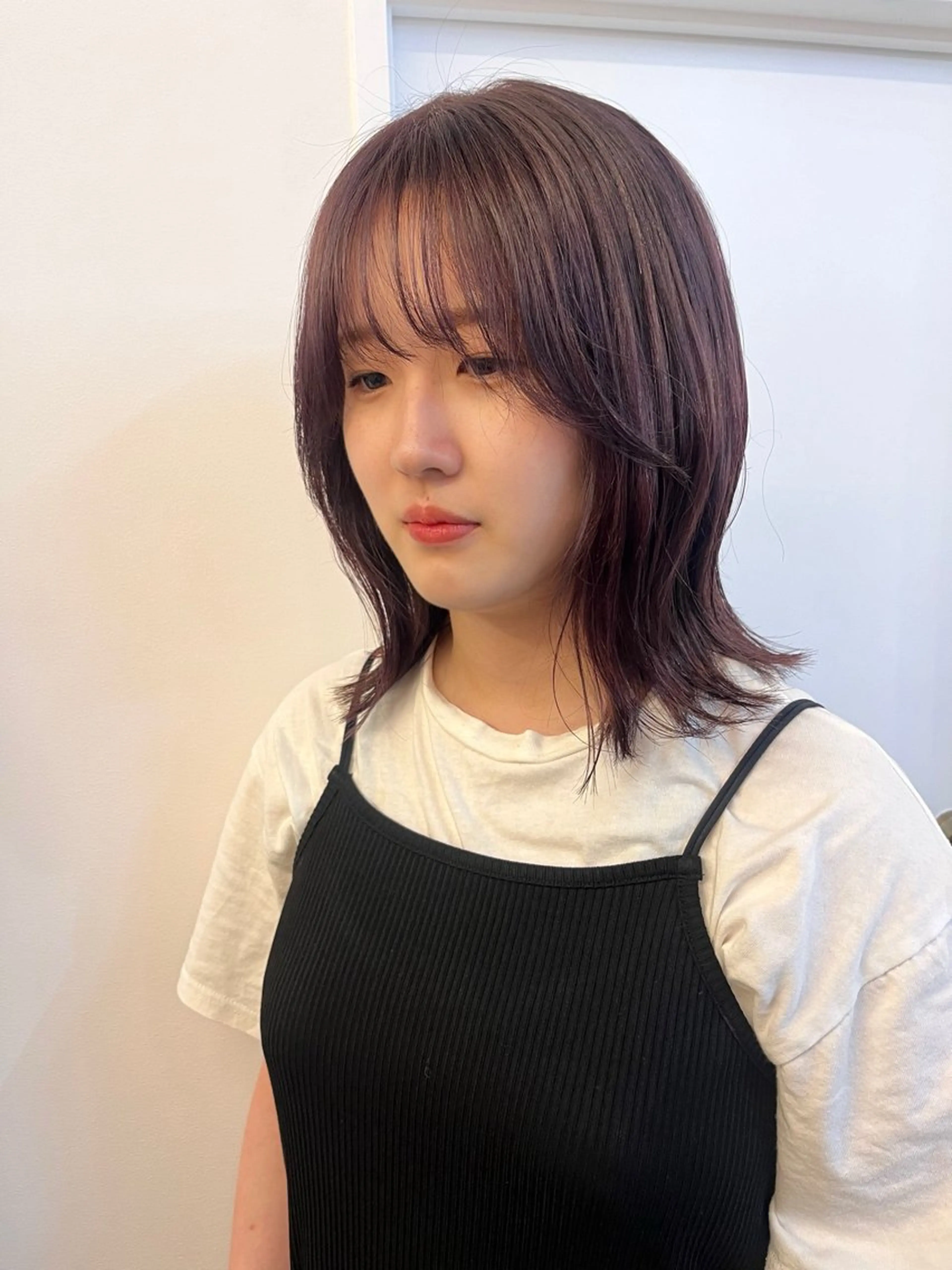 ミディアム カラー レイヤーカット/韓国 ヘア/ honokaのヘアスタイル