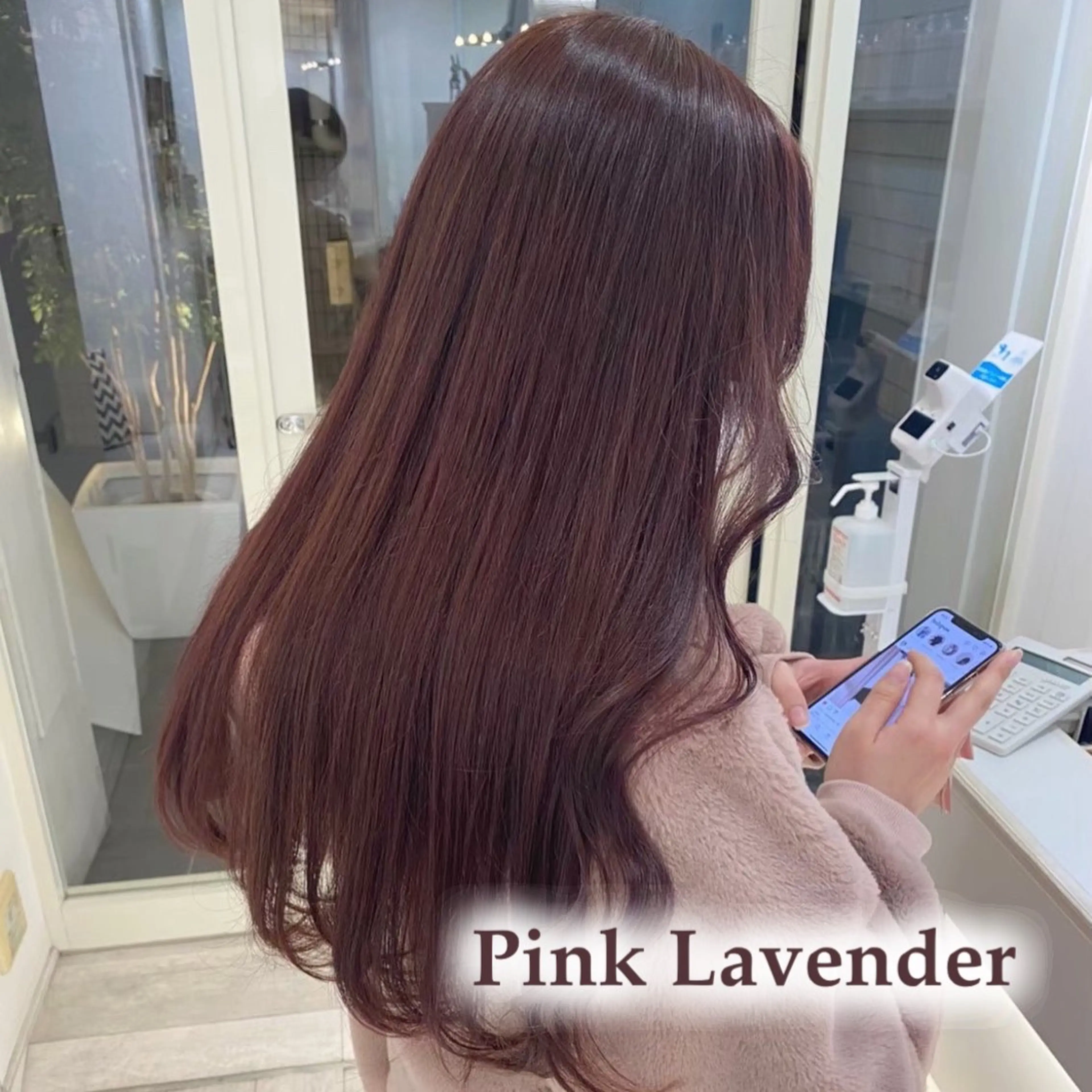 ロング カラー ラベンダーカラー ピンクカラー ピンクラベンダー ParveMix￤ 出石 菜々🥂のヘアスタイル