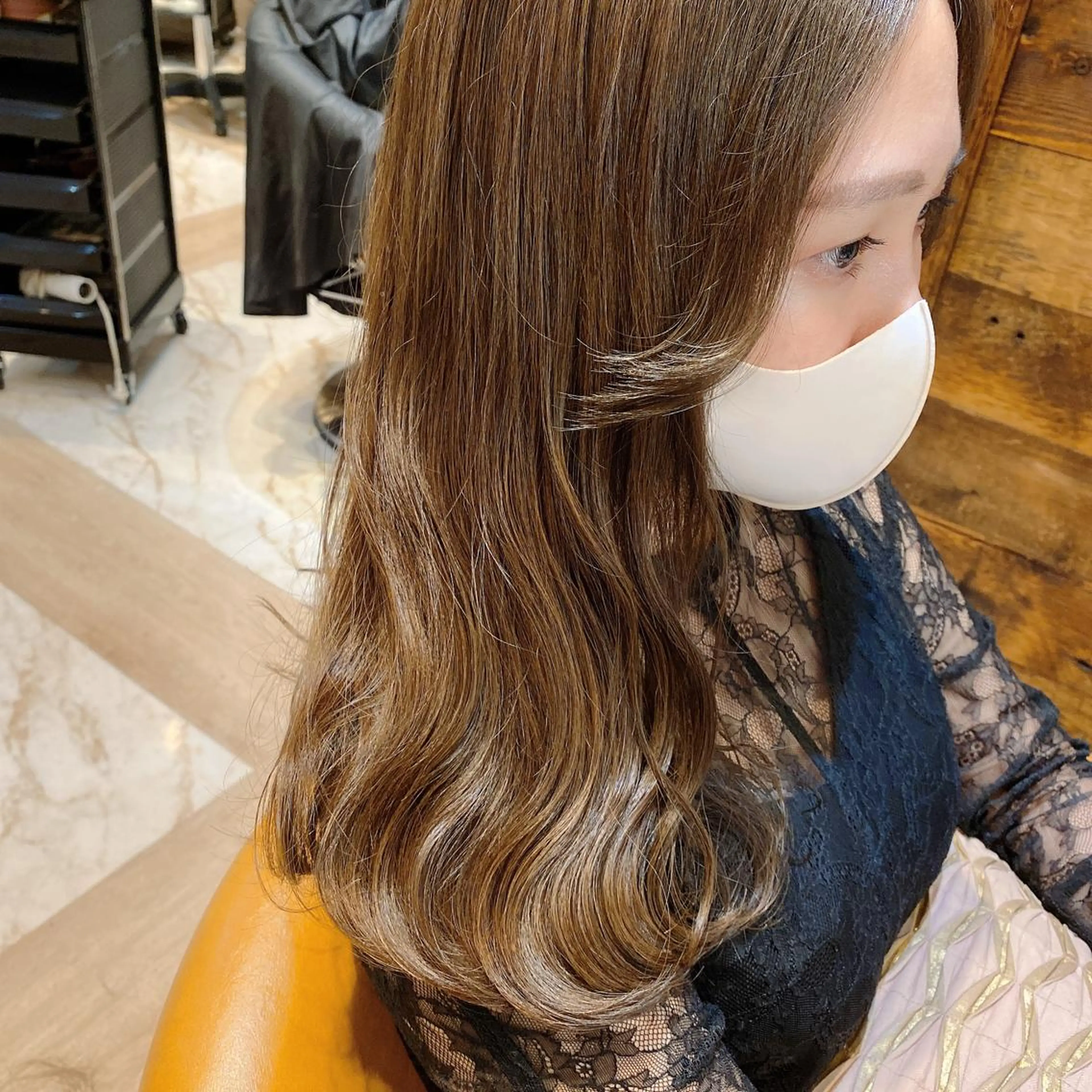 ミディアム カット ヘアカラー トリートメント 代表山口ひな 髪質改善のプロのヘアスタイル
