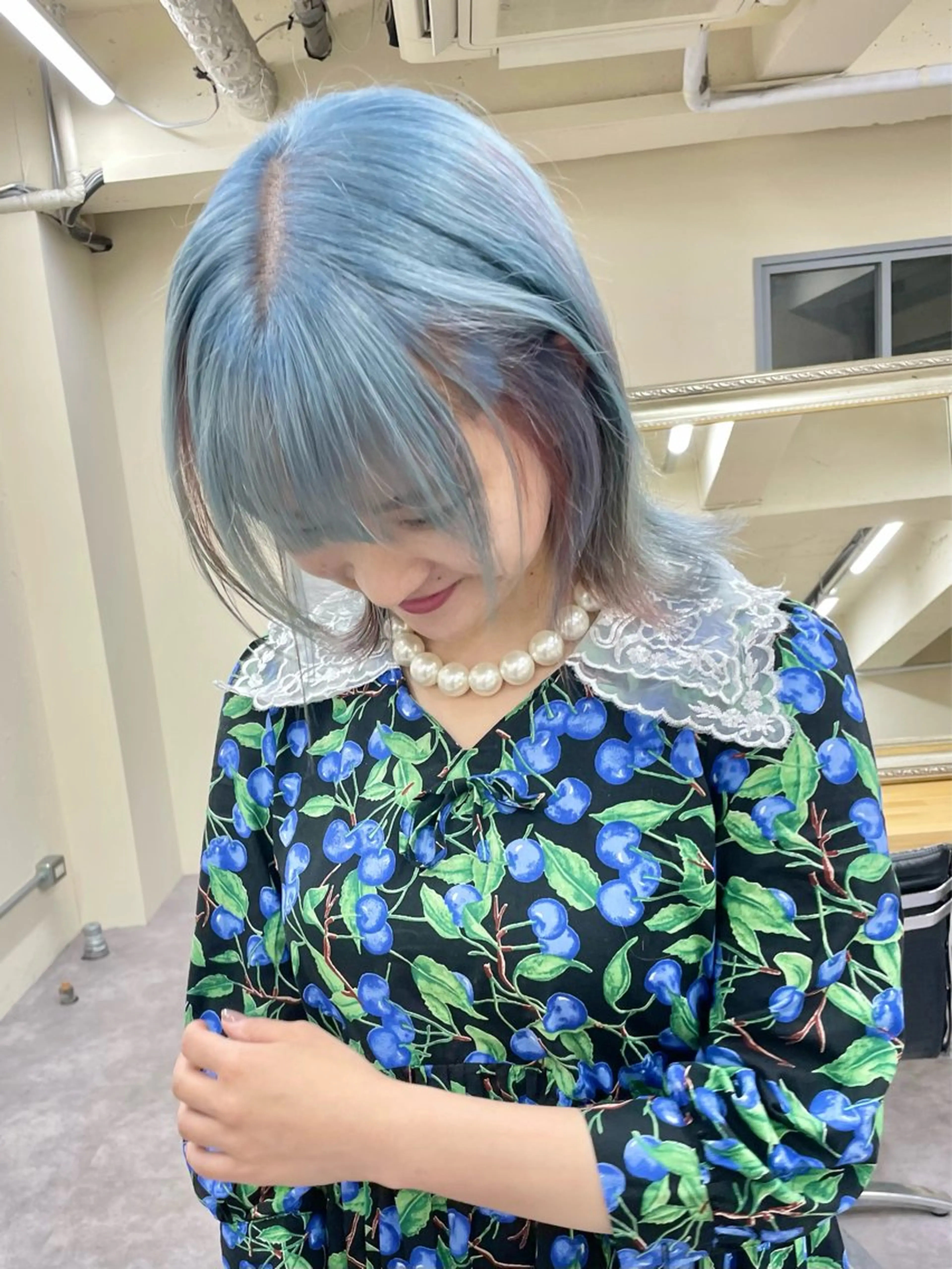 カラー レディースパーマ モデル募集RIKOのヘアスタイル