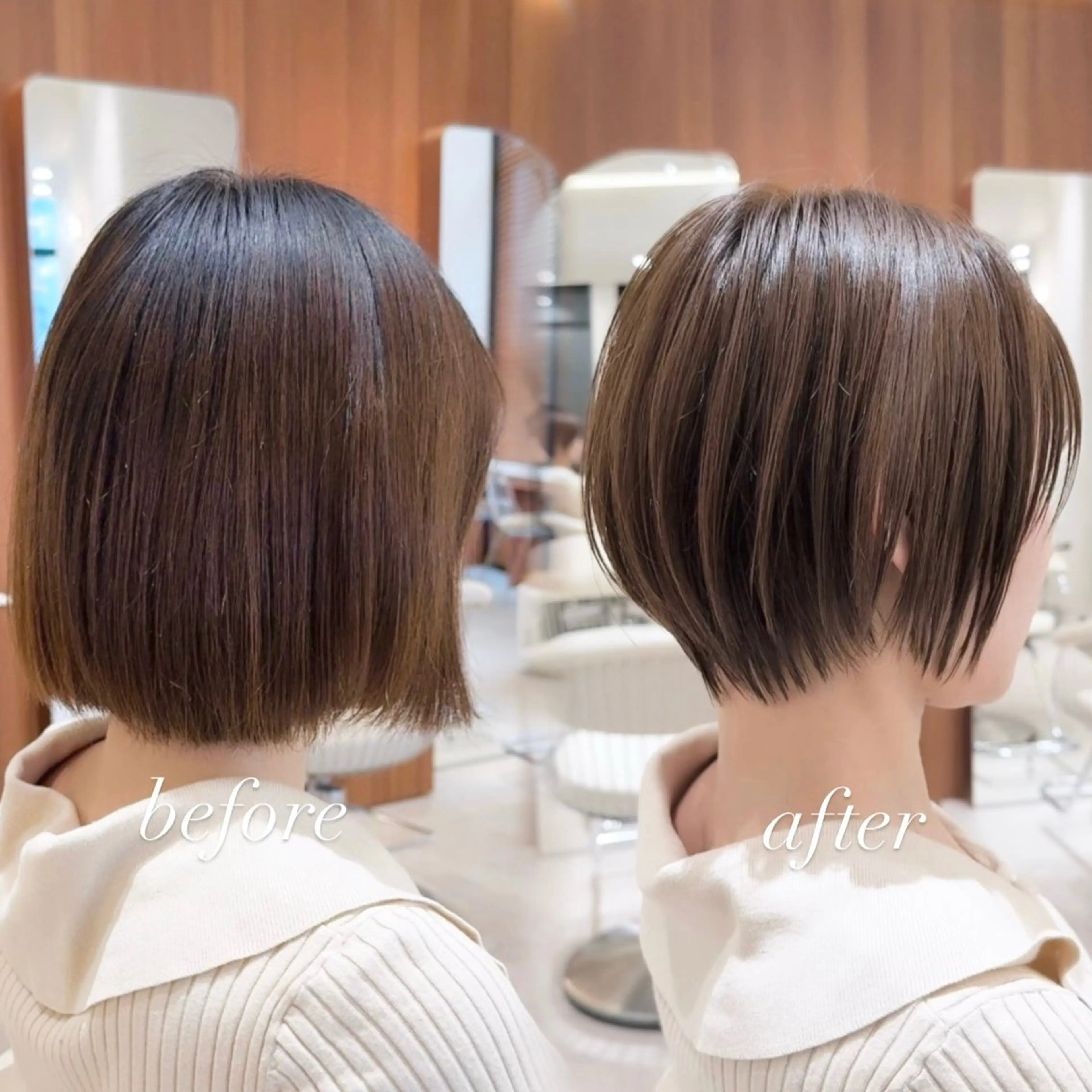 ショート カラー カット ヘアカラー トリートメント 田中航平/渋谷ボブ/ レイヤーボブのヘアスタイル