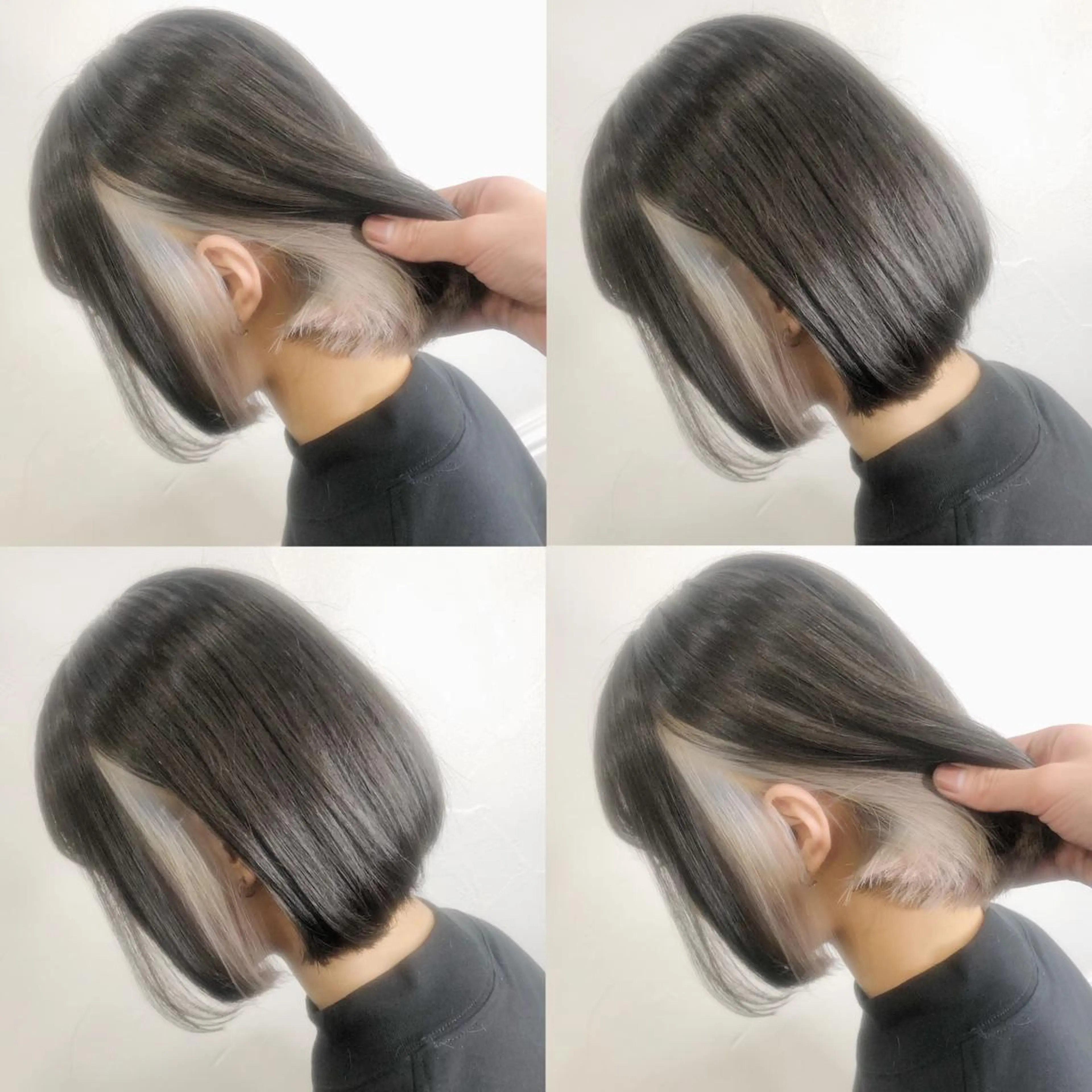 ショート カラー ヘアアレンジ メンズ キッズ ヘアカラー トリートメント ヘアセット 💟Chloe原宿店 🩶ハイトーンのヘアスタイル