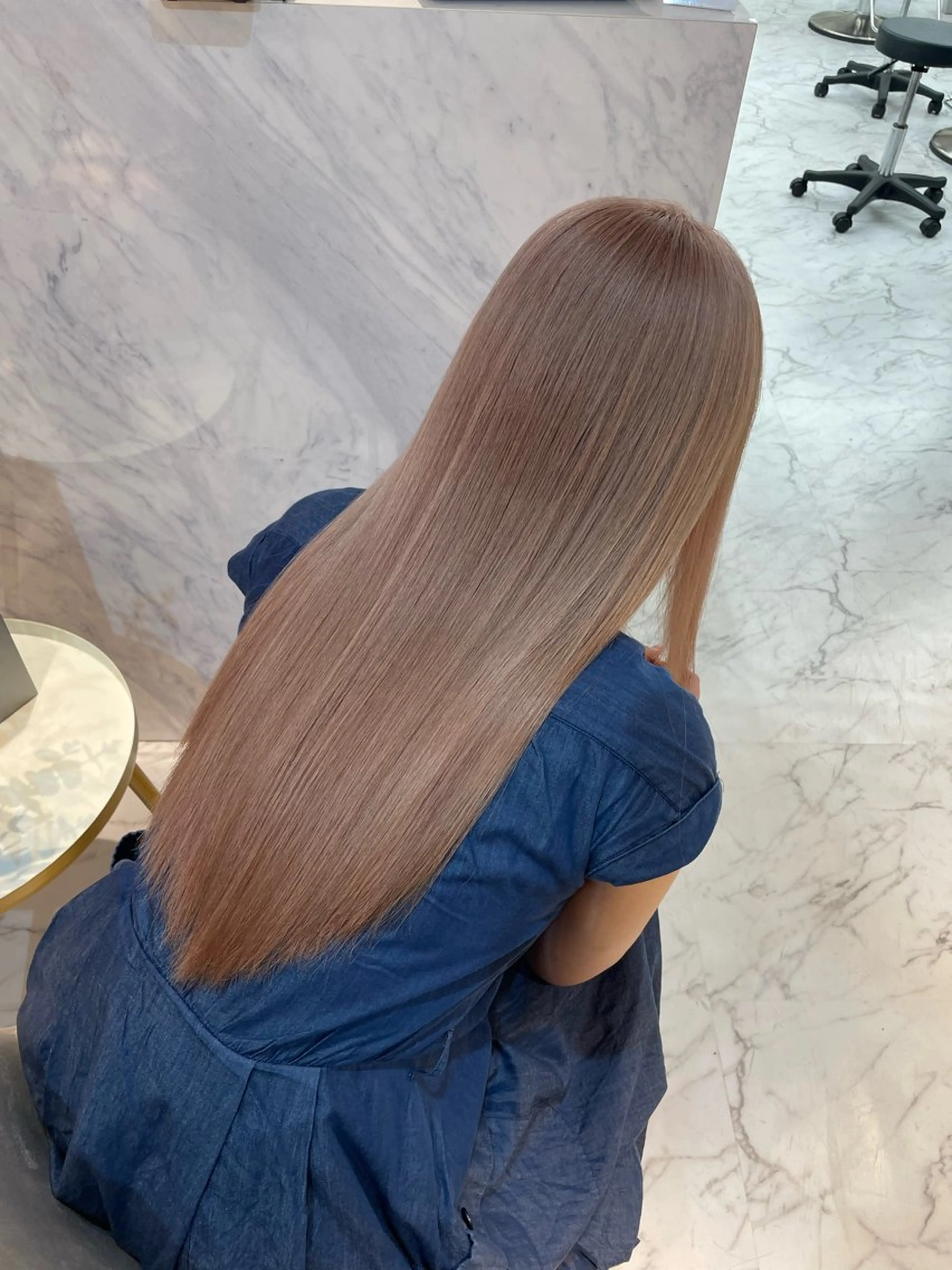 ロング カット ヘアカラー トリートメント 🍫ハイトーン✖︎ 髪質改善🍫柴田のヘアスタイル