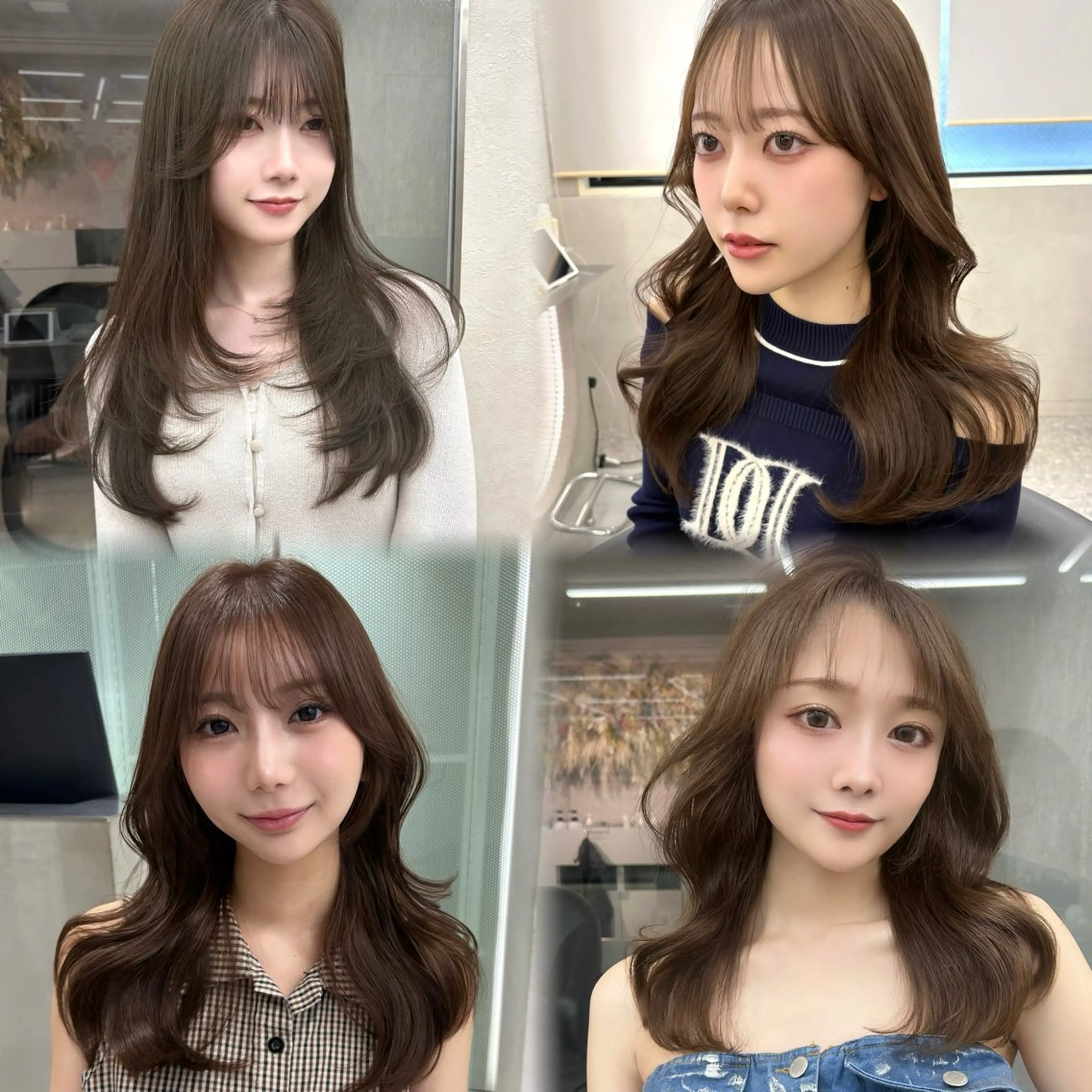 ミディアム カラー ヘアアレンジ カット ヘアカラー fumika🎀 ベージュのヘアスタイル