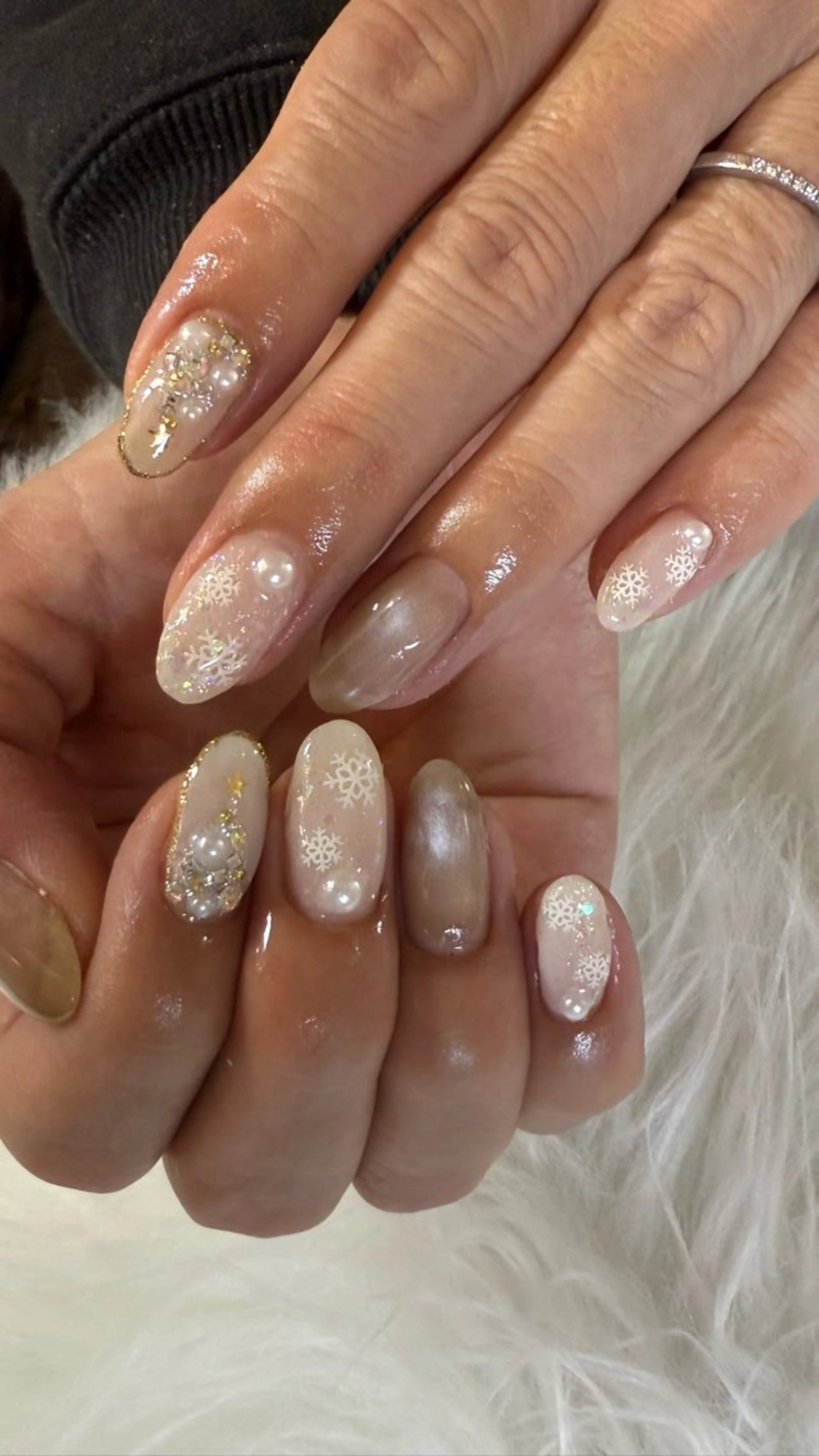ネイル アートネイル 冬ネイル クリスマス juju nailのネイルデザイン