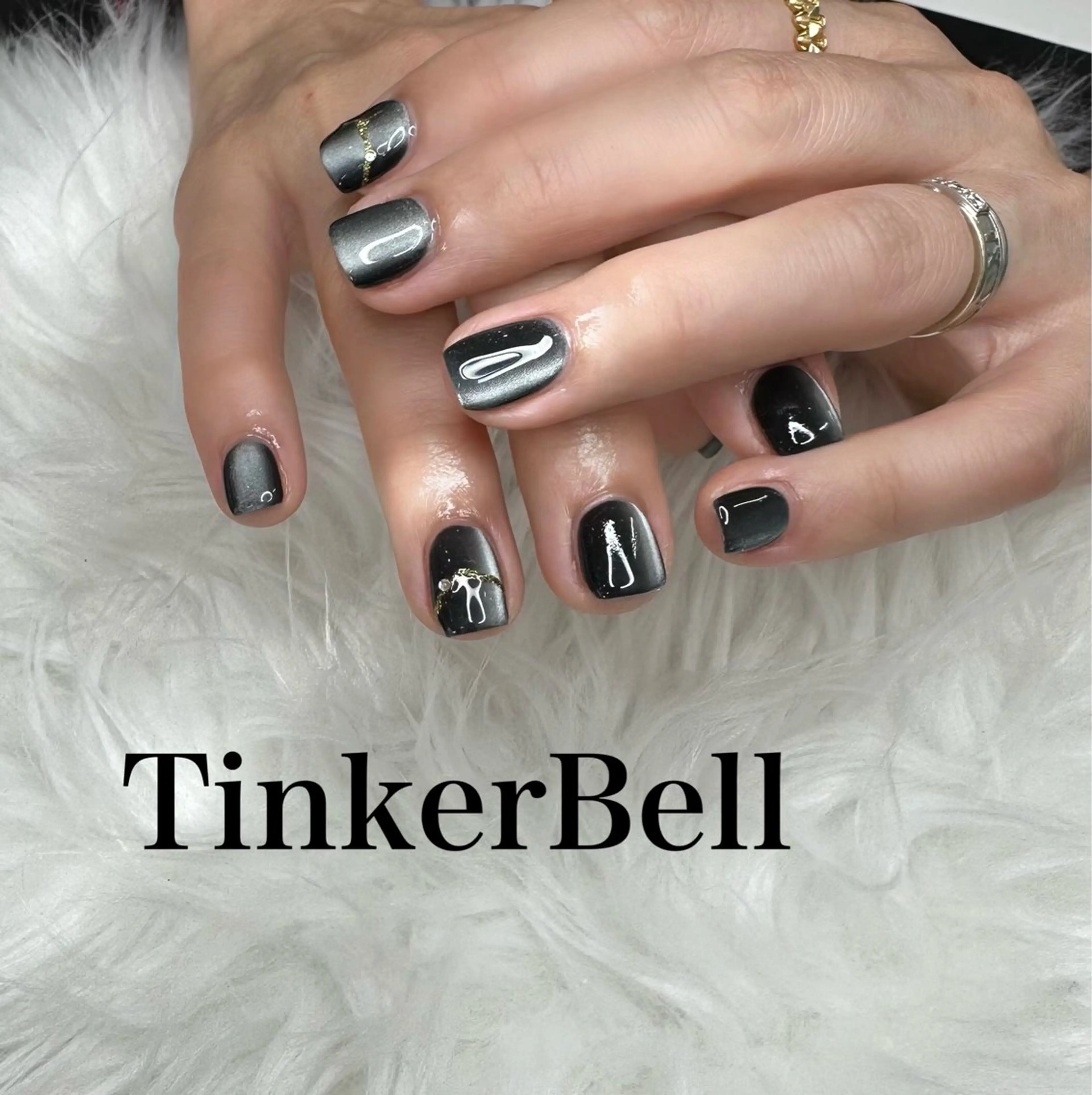 ネイル シンプルネイル ハンドネイル Tinker Bellのネイルデザイン