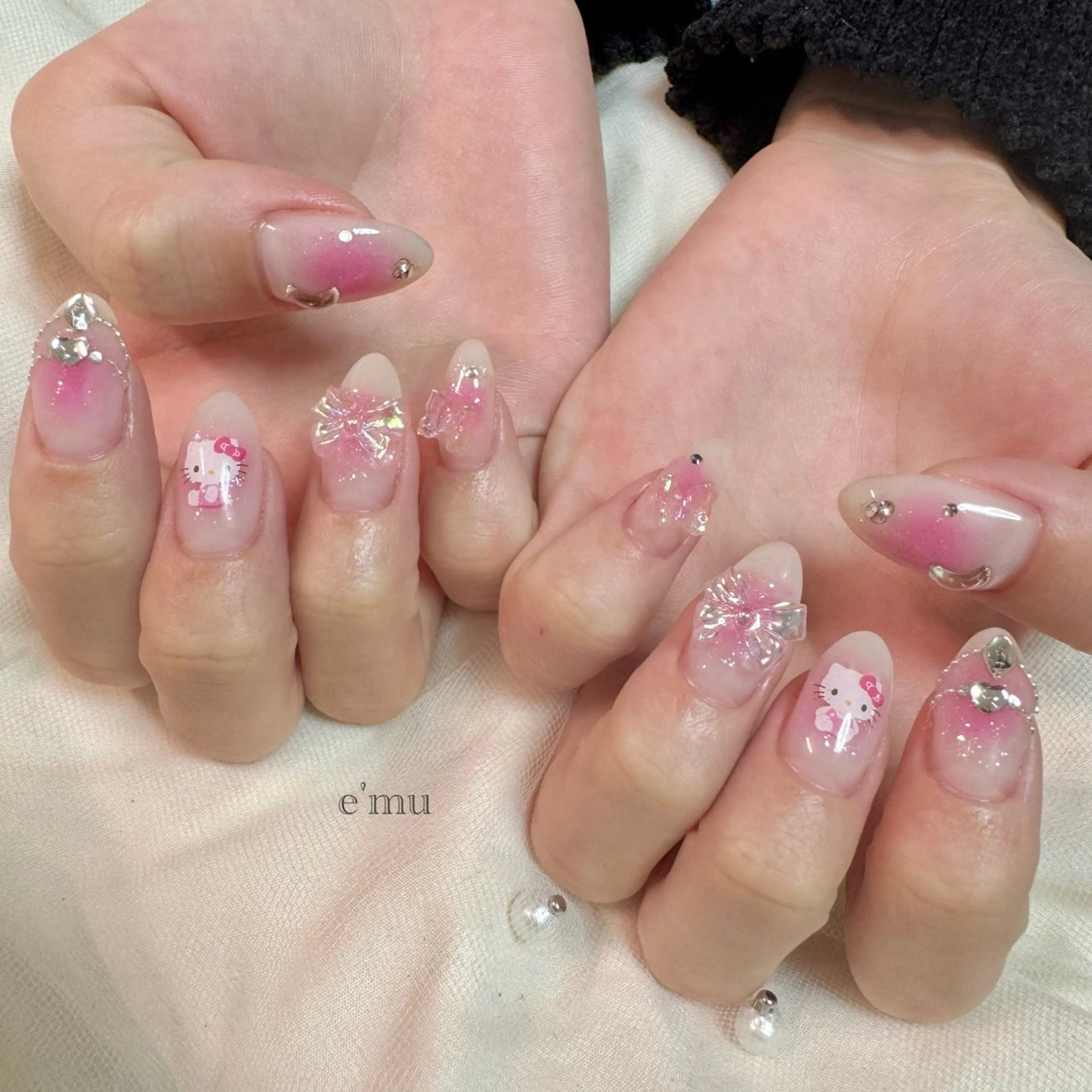 ネイル ピンク ハンドネイル nail salon e'mu💐のネイルデザイン