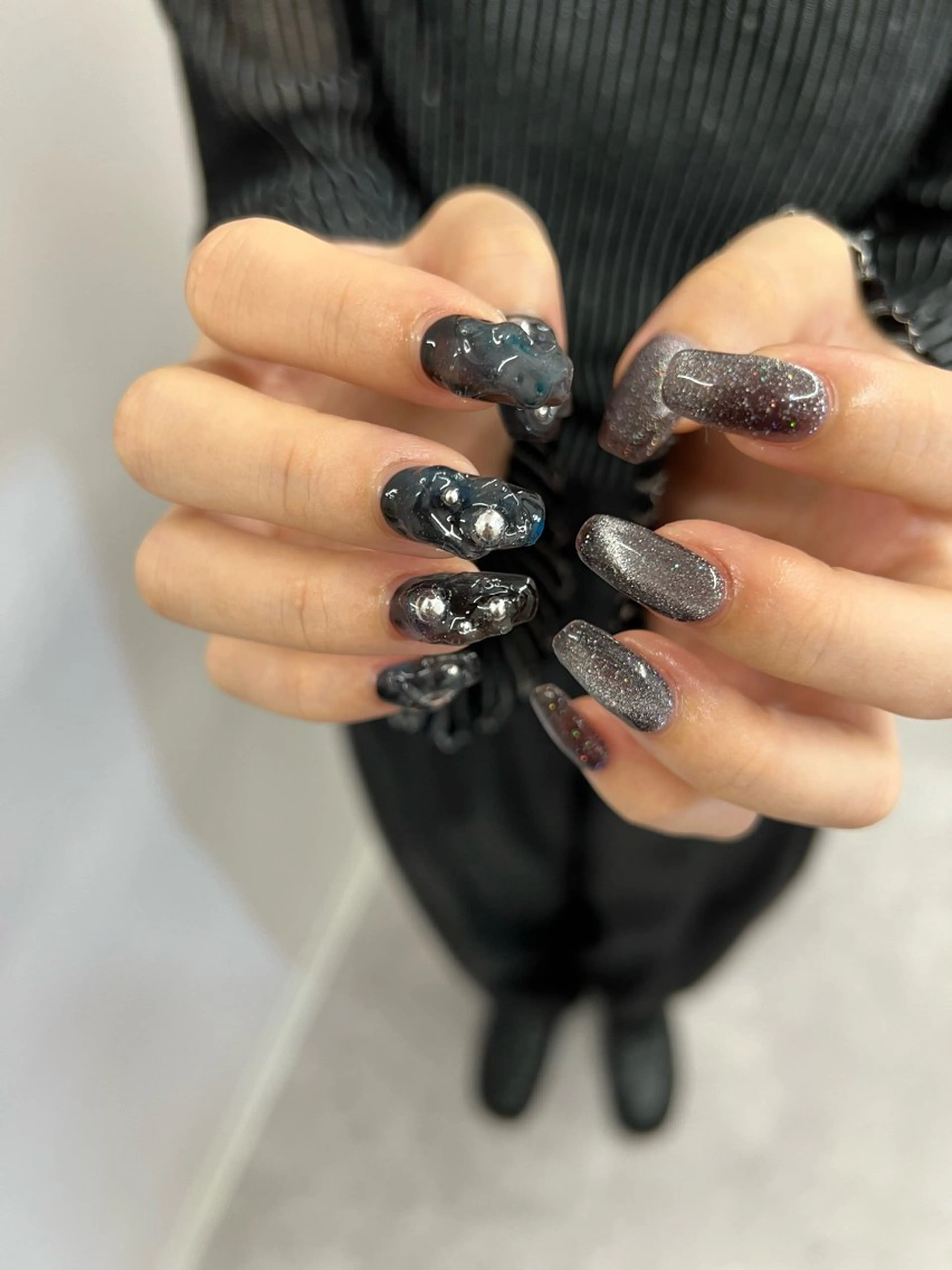 ネイル ジェルネイル 韓国ネイル マグネットネイル ニュアンスネイル ワンカラーネイル ハンドネイル ハンドケア Bana_ Nailのネイルデザイン