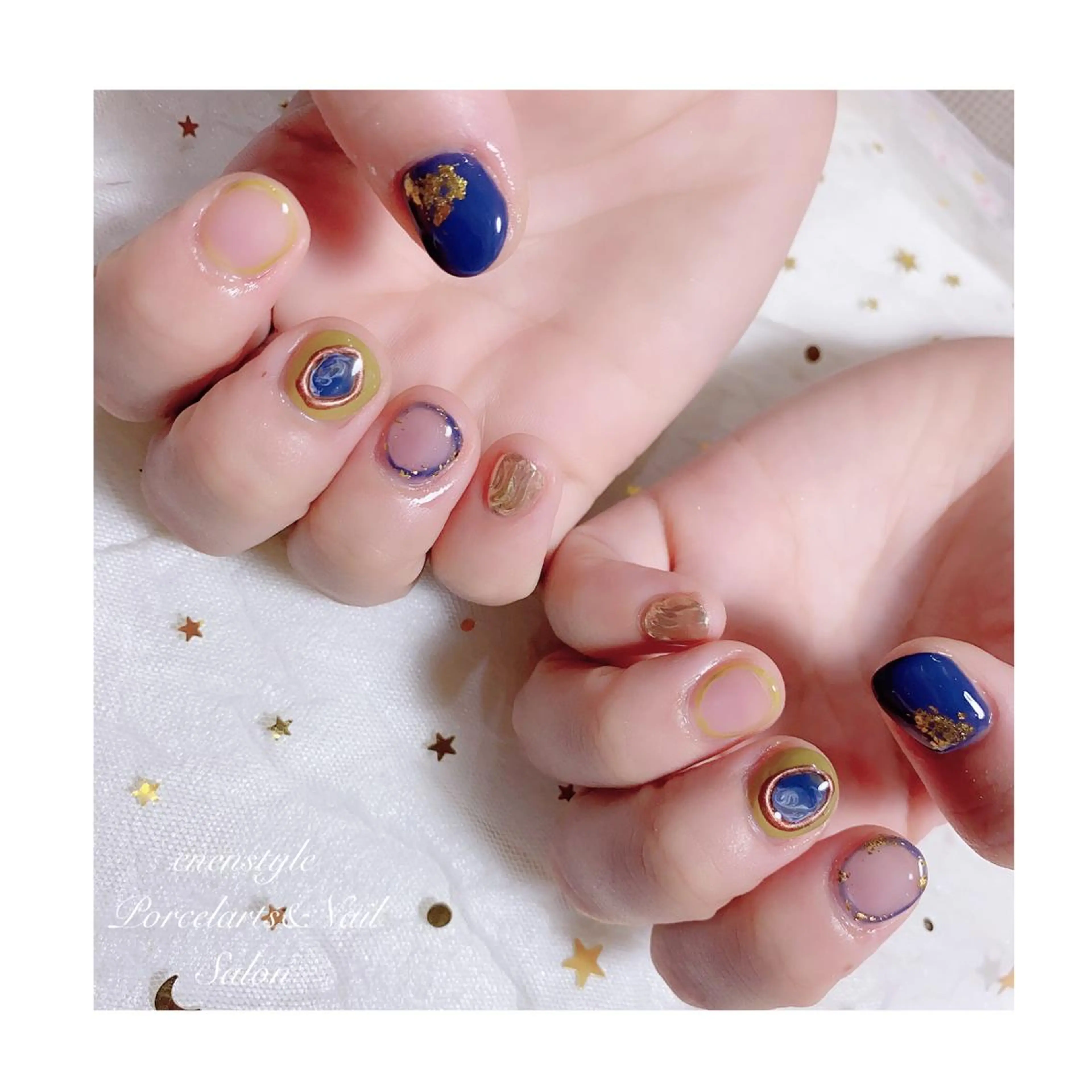 ショート ネイル ハンドネイル 👑enen style👑のネイルデザイン