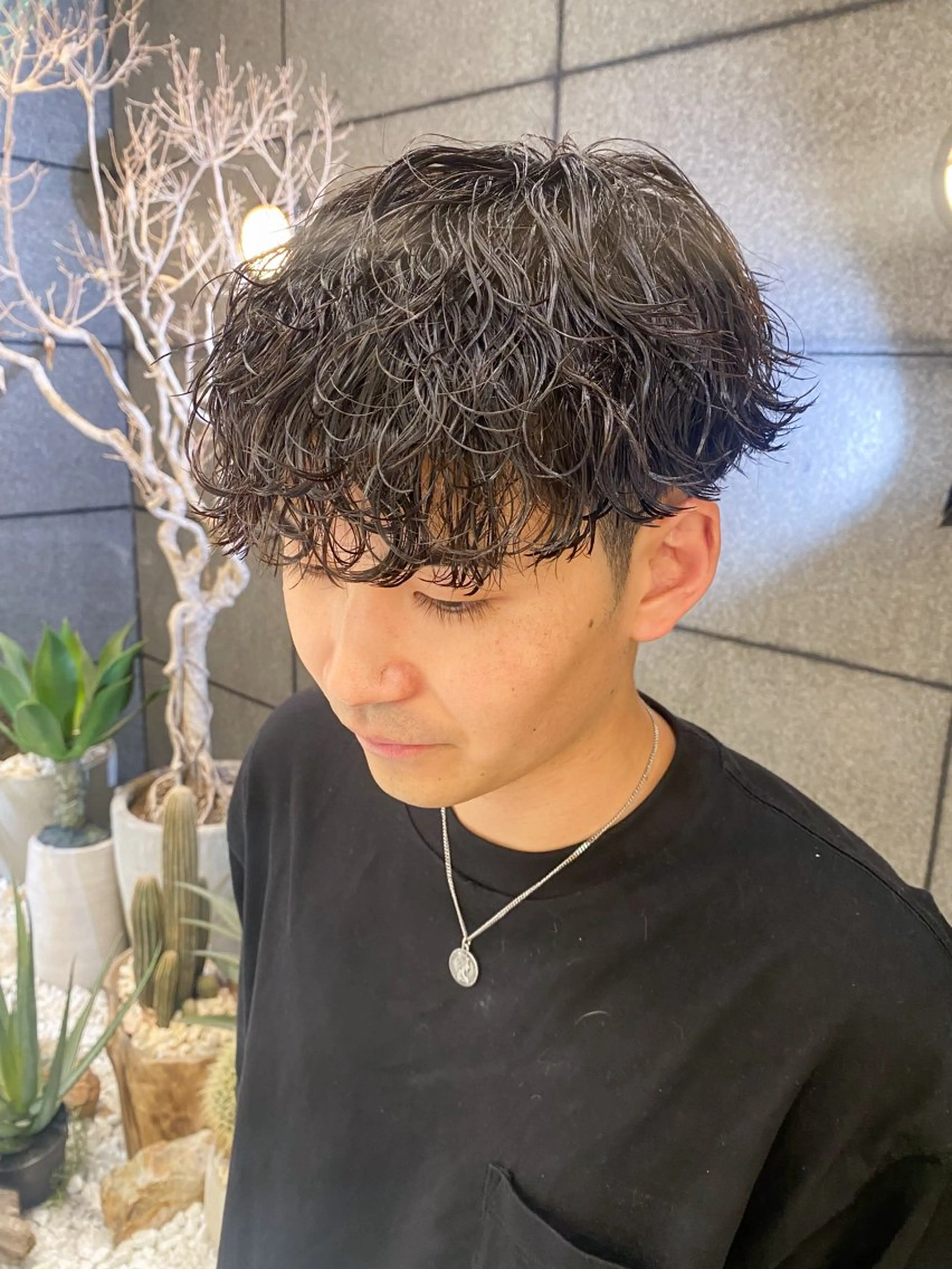 ショート パーマ メンズ 酸スト/フェザー パーマ/三谷海斗のヘアスタイル