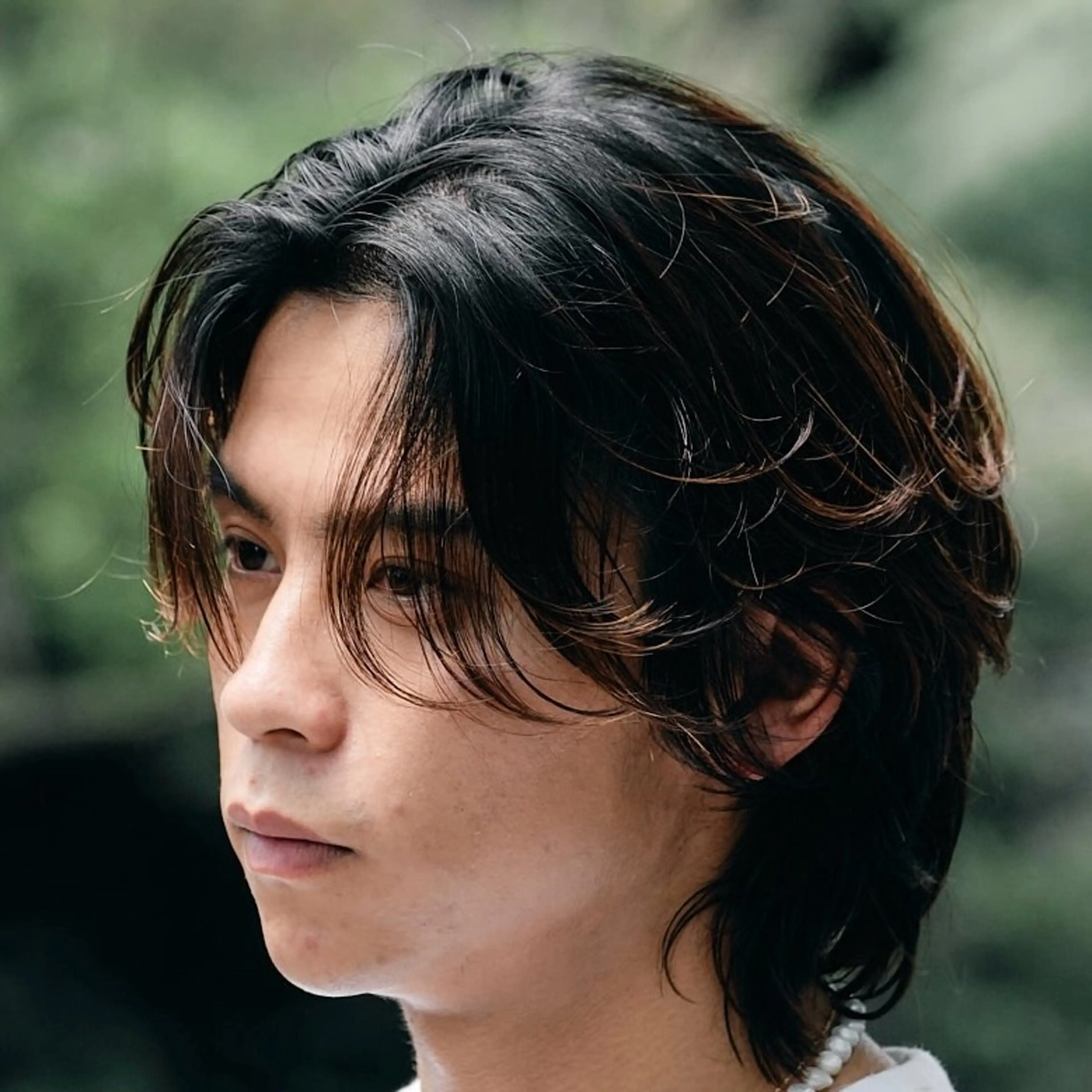 ミディアム パーマ メンズ カット パーマ 丸山 哲史のヘアスタイル