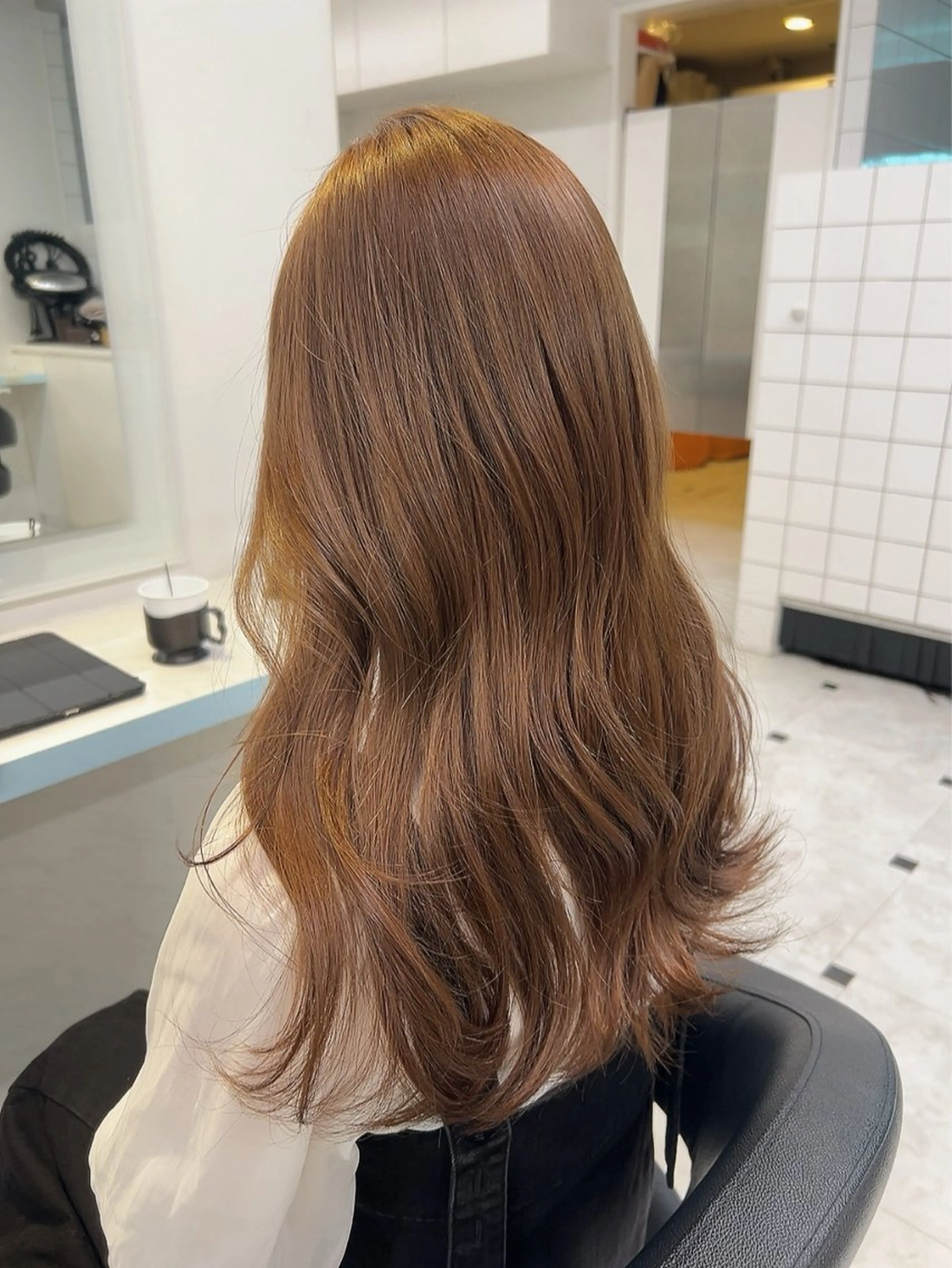 ロング カラー ヘアカラー トリートメント ヘッドスパ ヘアセット 🥞ベージュ系カラー 【すずきりほ】🥞のヘアスタイル