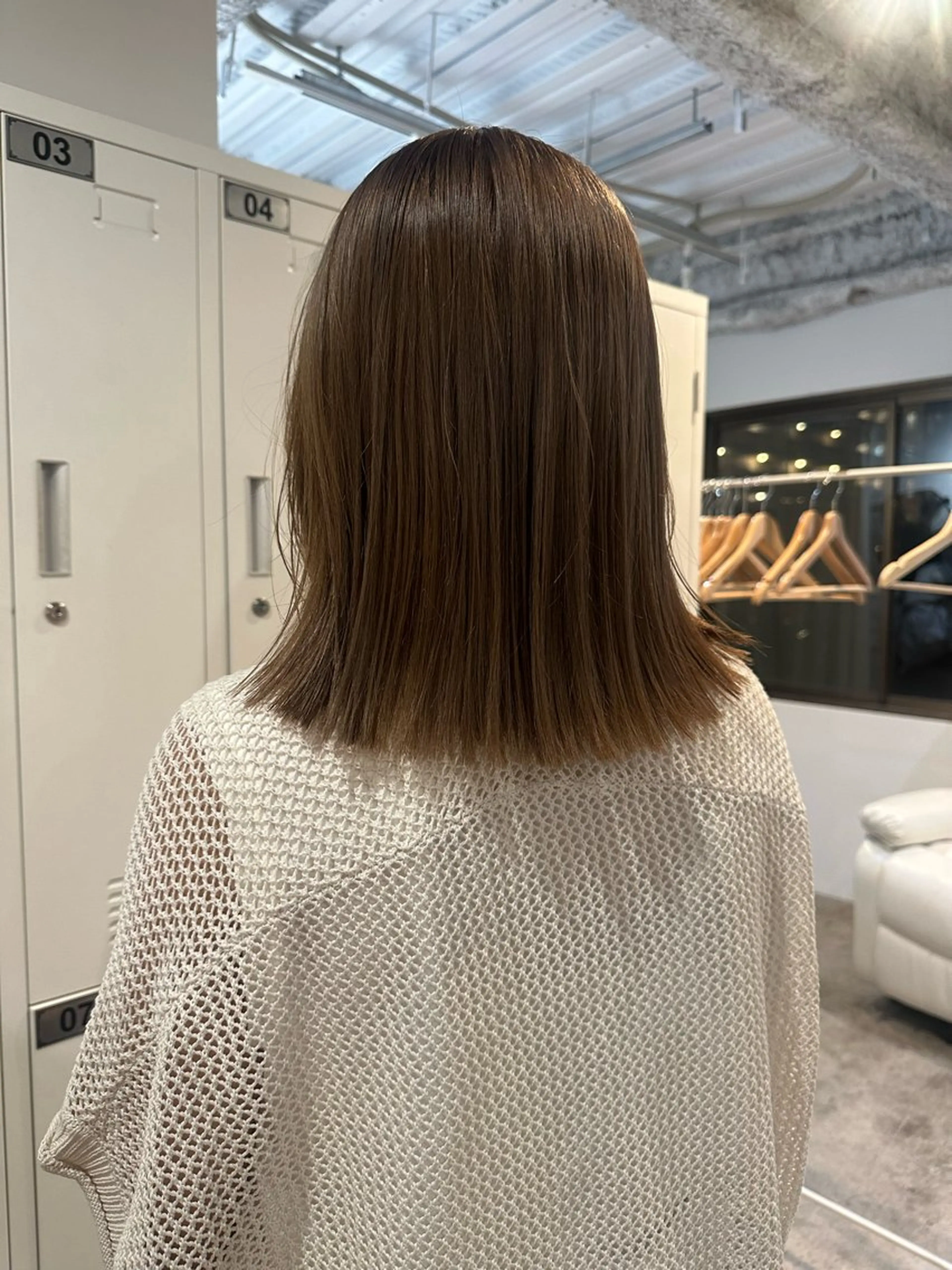 ミディアム カラー ベージュカラー オリーブベージュ カット ヘアカラー トリートメント 中目黒🌼 🌼ハナのヘアスタイル