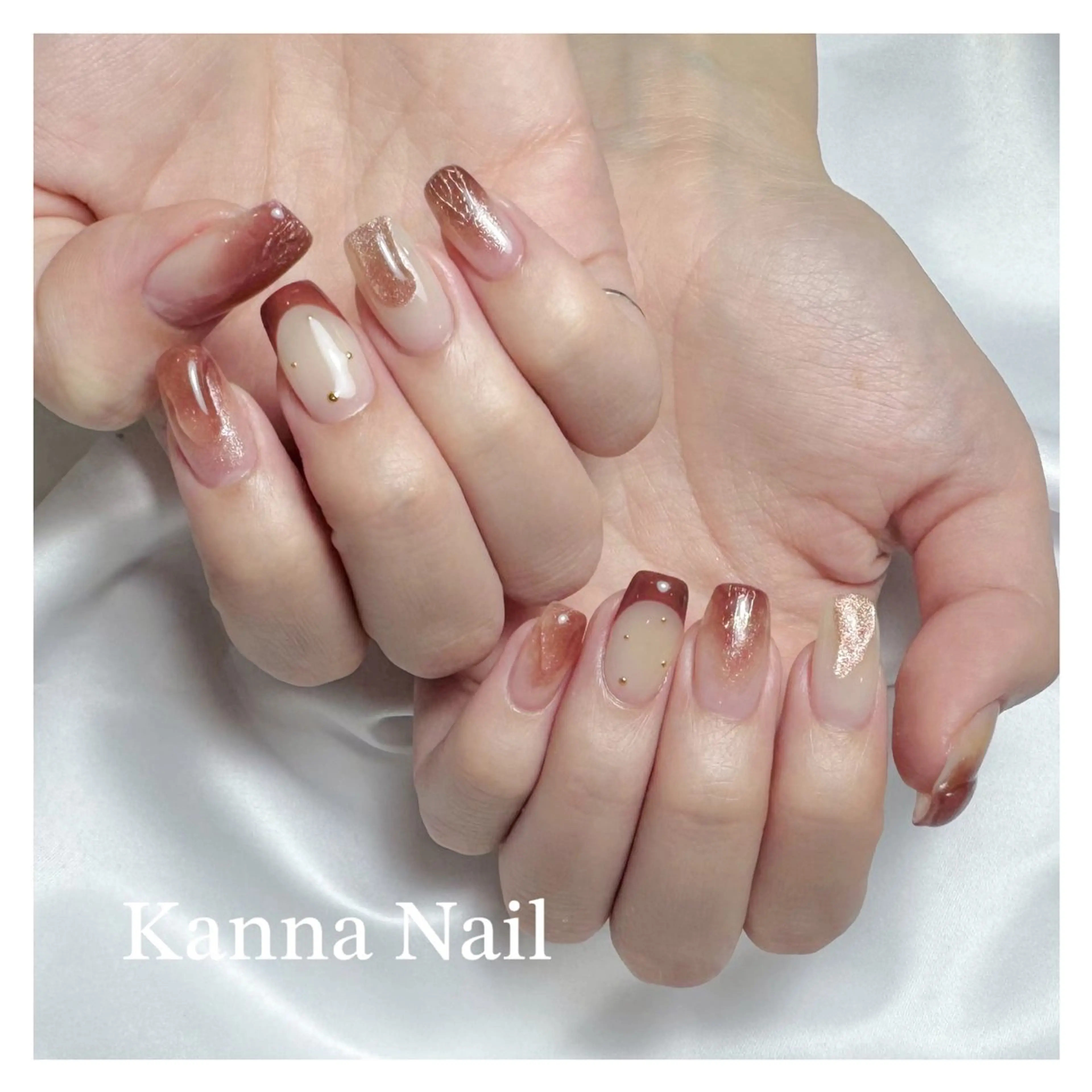 ネイル フットネイル ジェルネイル グラデーション キラキラネイル マグネットネイル ハンドネイル Kanna Yuki カンナユキのネイルデザイン