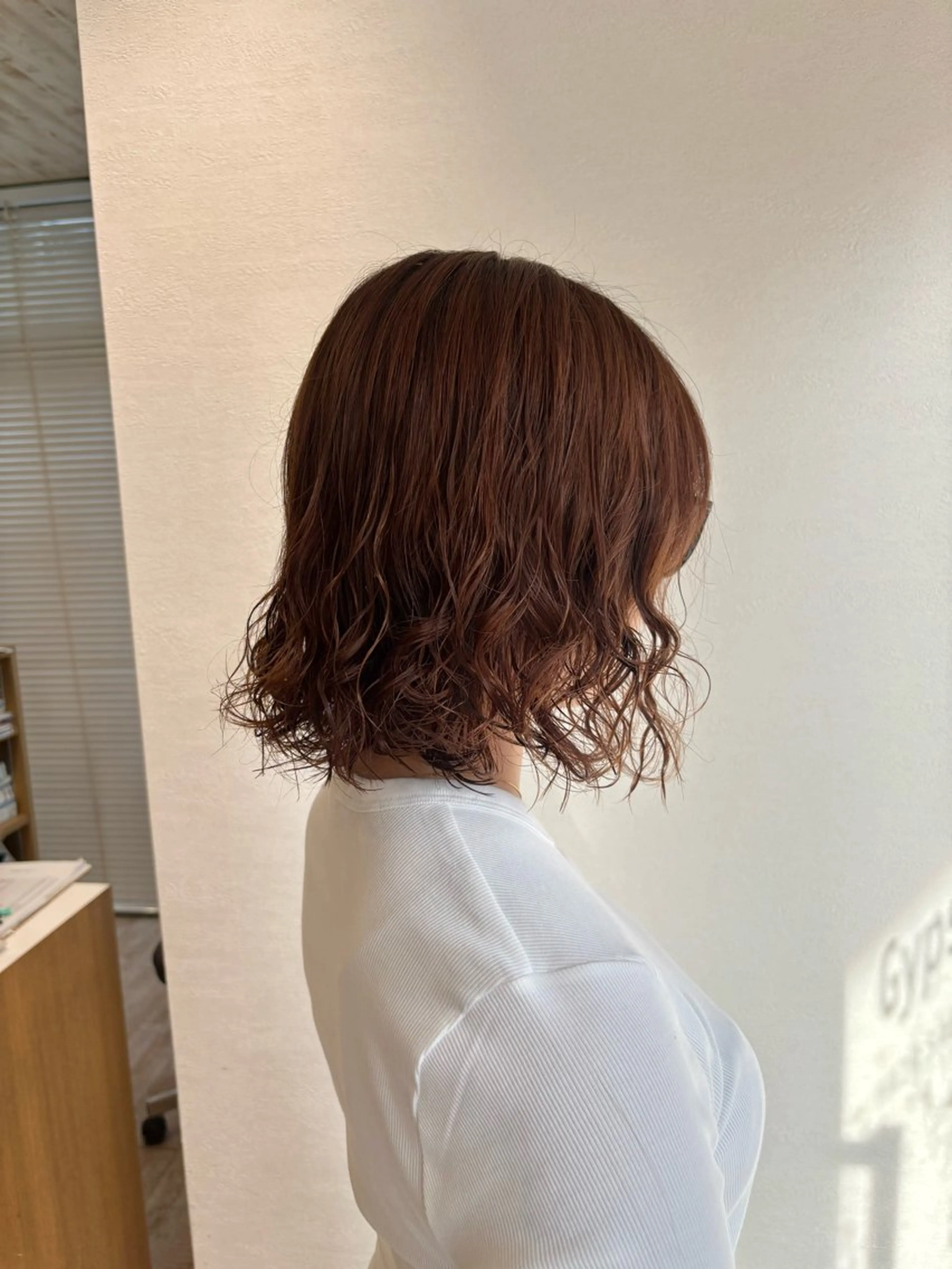 ミディアム ミディアムパーマ ボブ カット パーマ 荒神 駿太のヘアスタイル