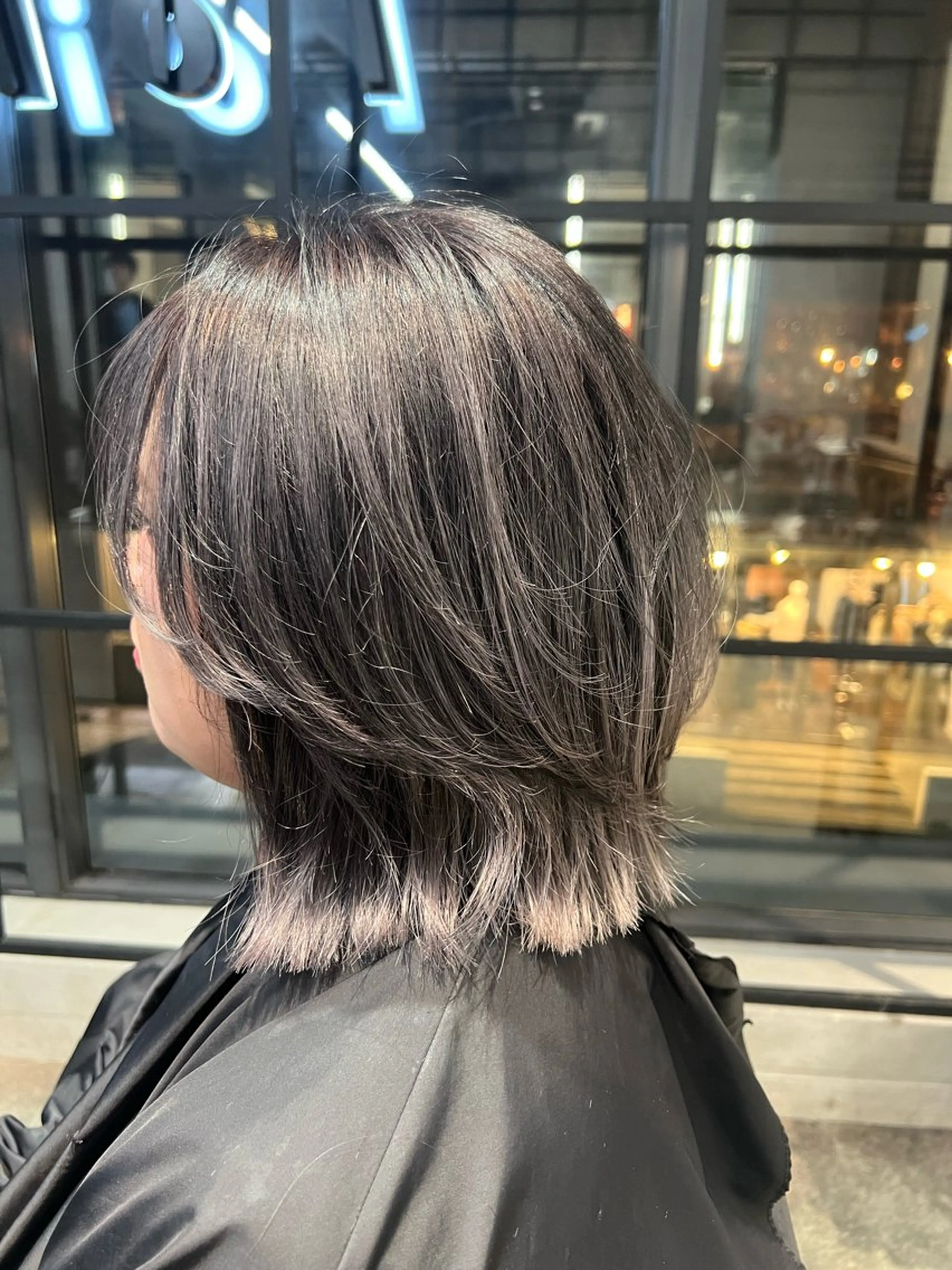 ミディアム カラー カット ヘアカラー トリートメント 透明感カラー/レイヤ ーhinata.のヘアスタイル