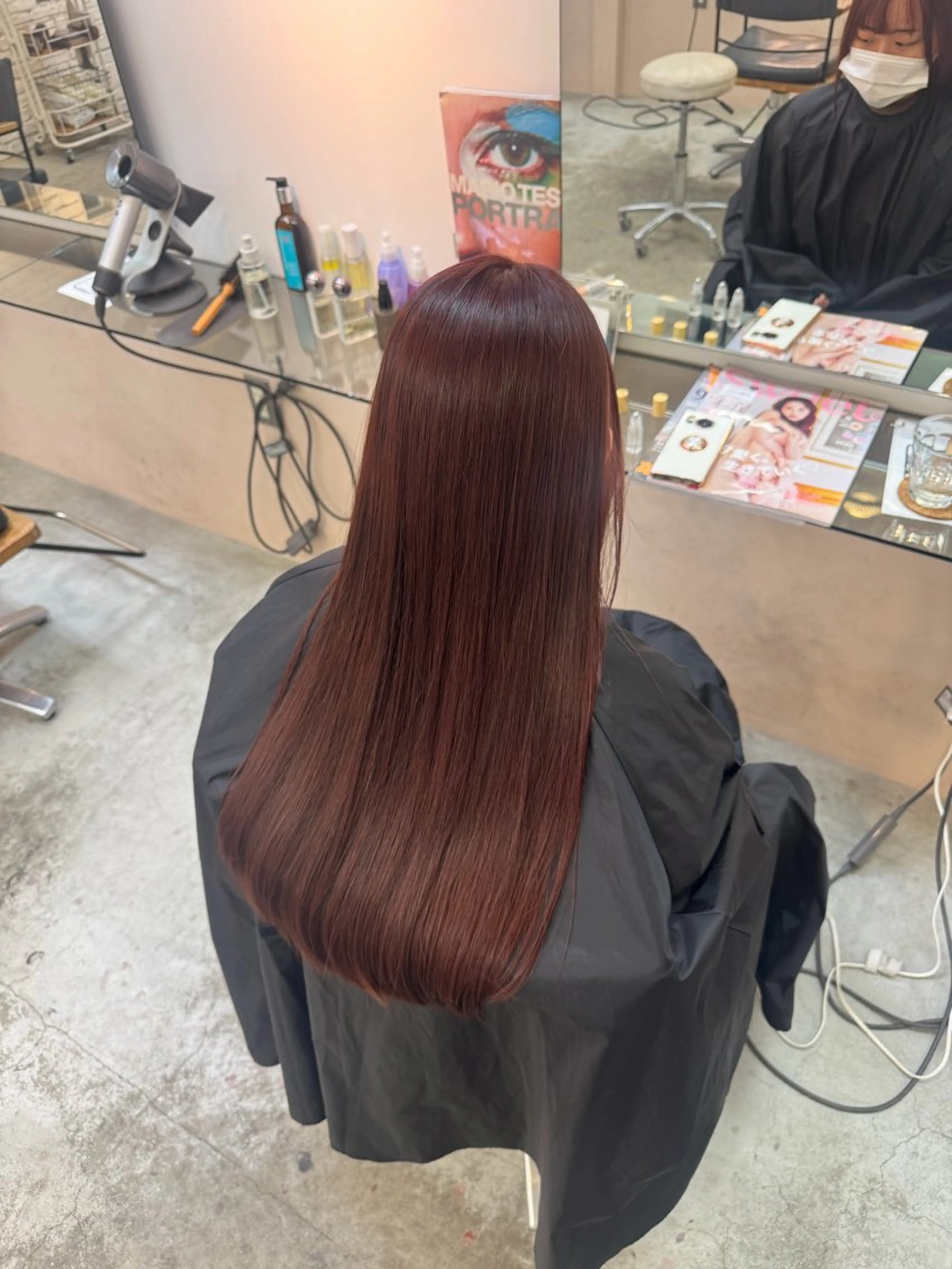 ロング カラー ブラウンカラー 透明感カラー ダブルカラー 縮毛矯正 Tsukasa/ ハイトーン/寒色のヘアスタイル