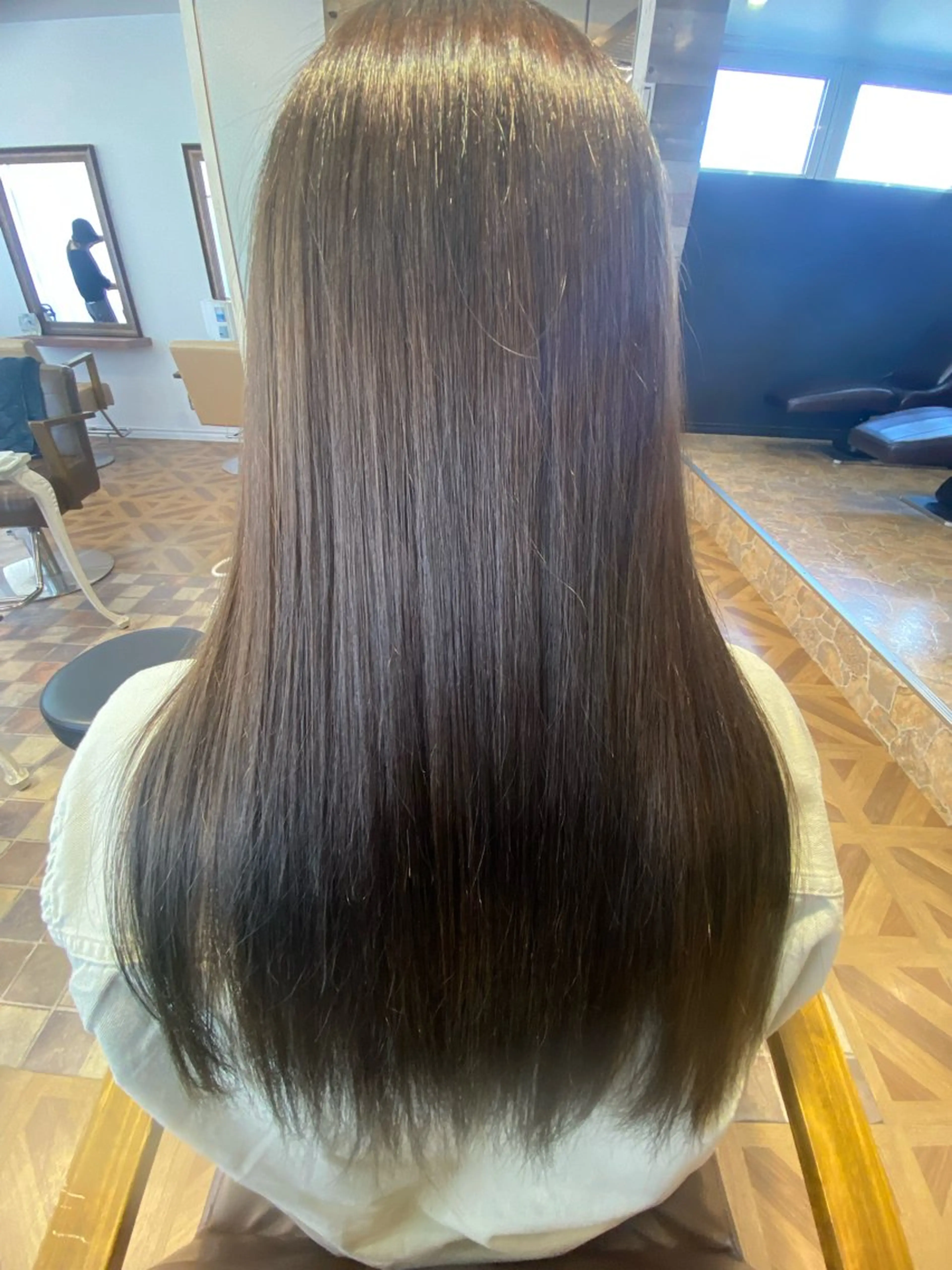 ロング カラー アッシュ オレンジ 縮毛矯正 Moana  by HEADLIGHT所属・鶴田 麗乃のヘアスタイル