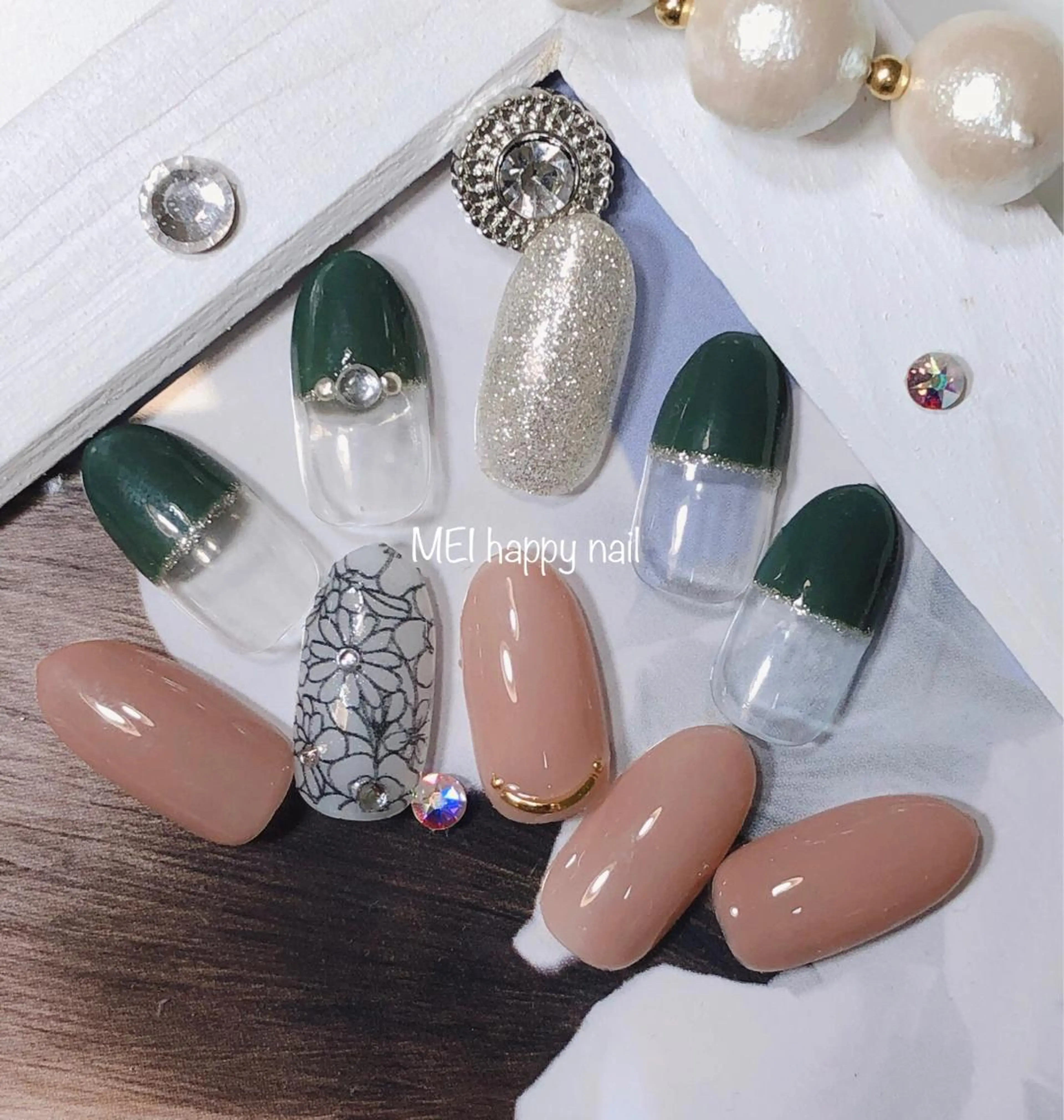 ネイル 北浦和 自爪育成ケアのネイルデザイン