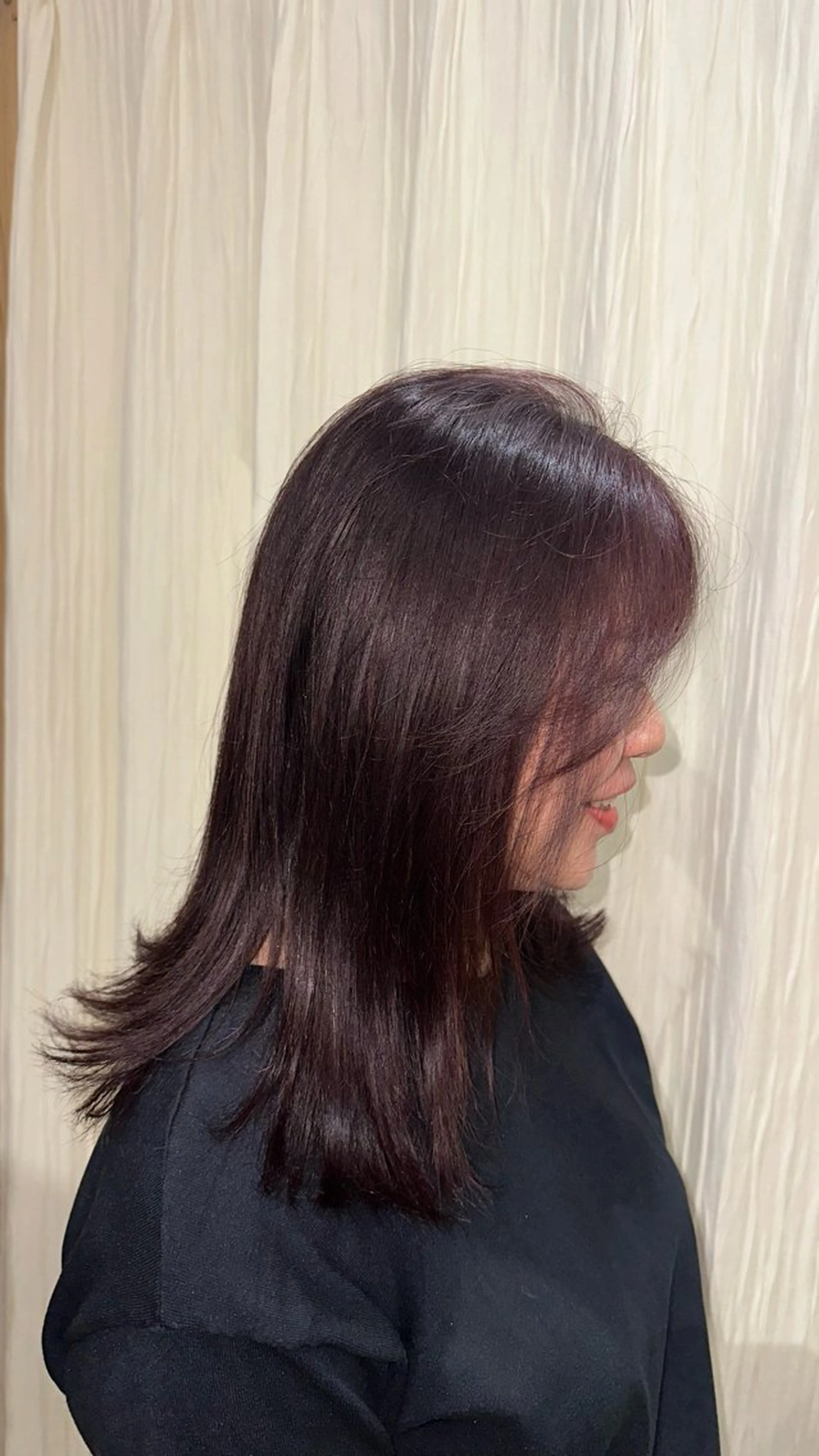 ミディアム カラー カシス sion ✰デザインカラーのヘアスタイル