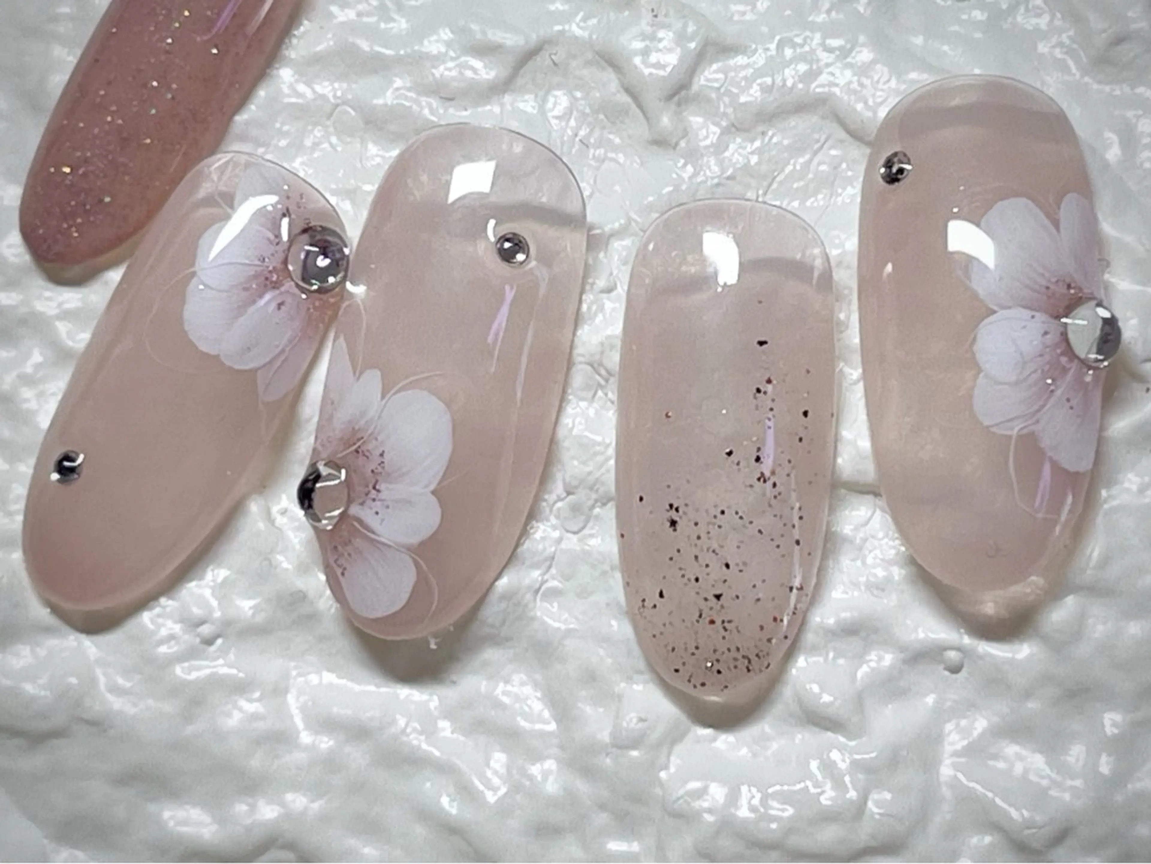 ネイル 入学式 卒業式 オフィスネイル ハンドネイル まり りぃ〜んのネイルデザイン