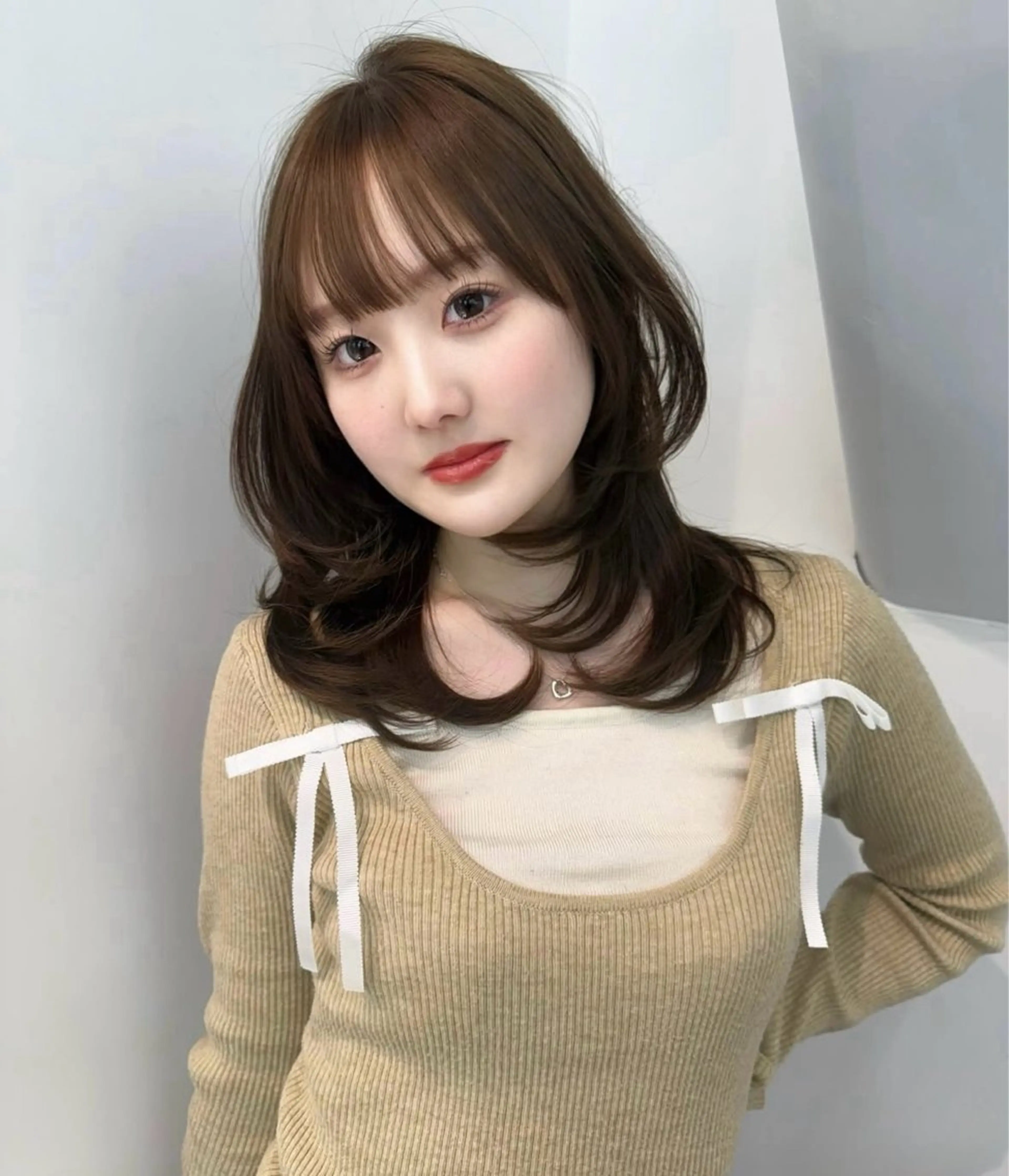 ミディアム ミディアムレイヤー レイヤーカット ブリーチ特化 /Aika🎀🤍のヘアスタイル