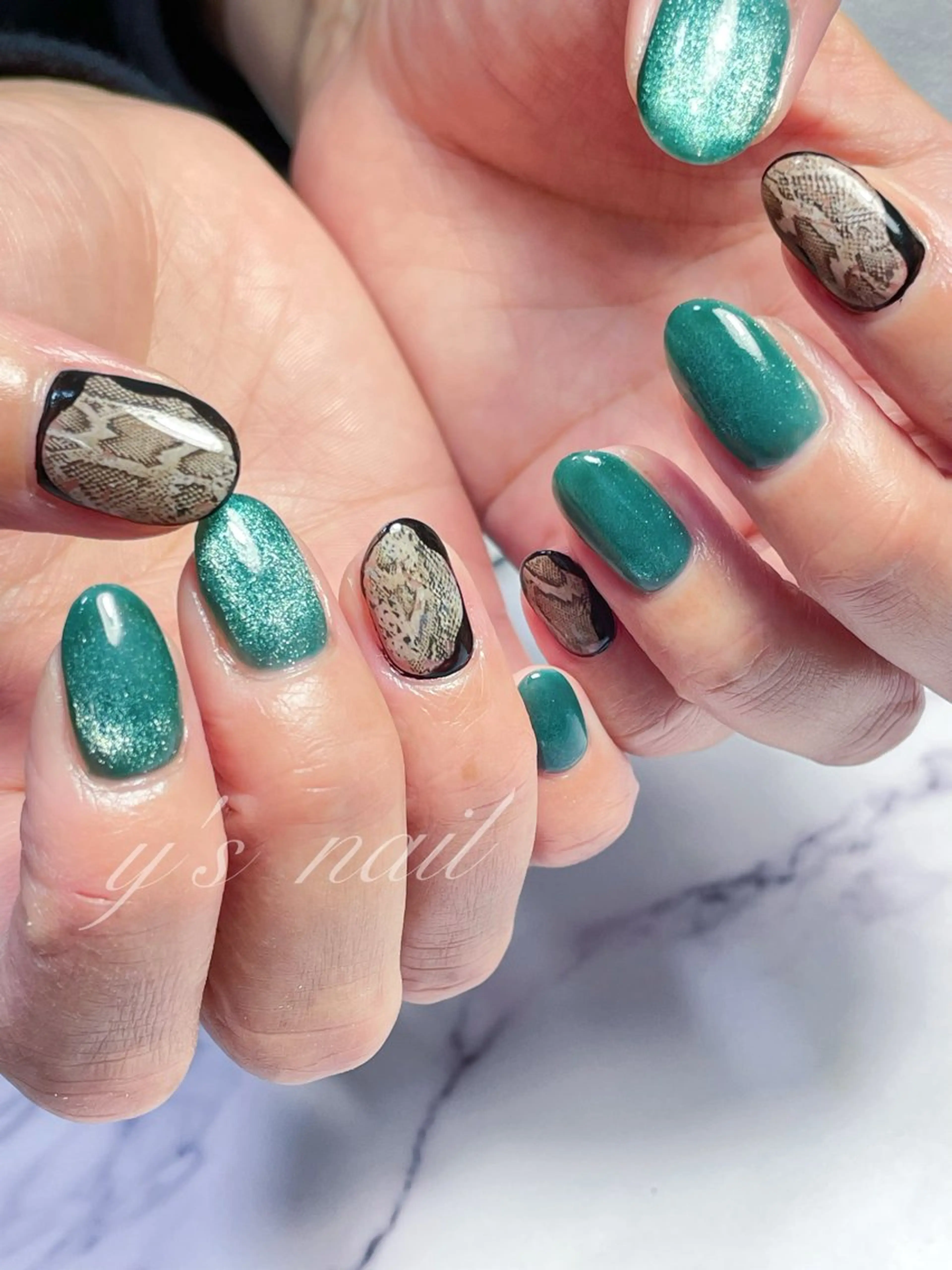 ネイル マグネットネイル ハンドネイル y’s nail ✧ゆきのネイルデザイン