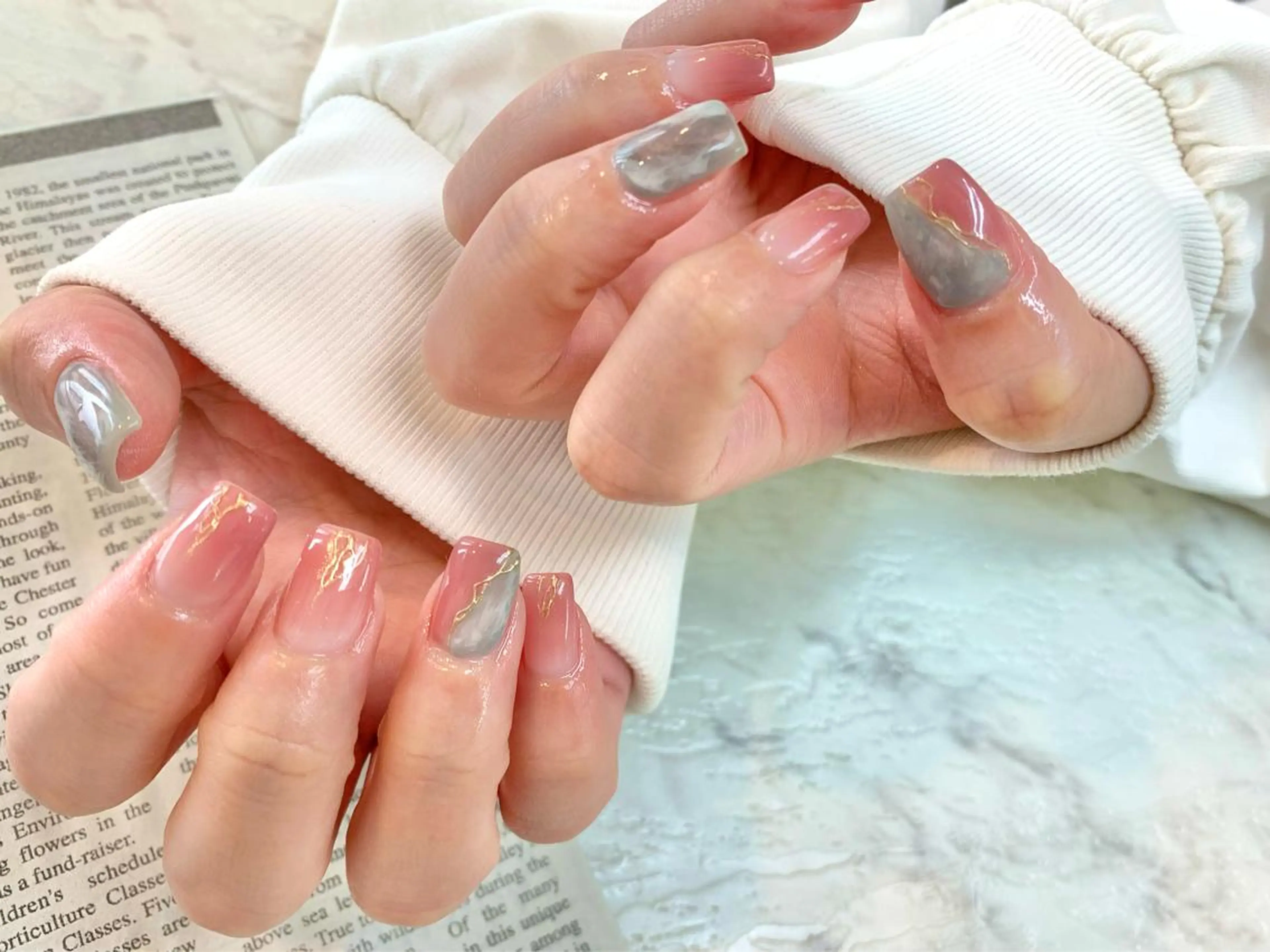 ネイル ハンドネイル yuya パラジェル/長さ出しのネイルデザイン