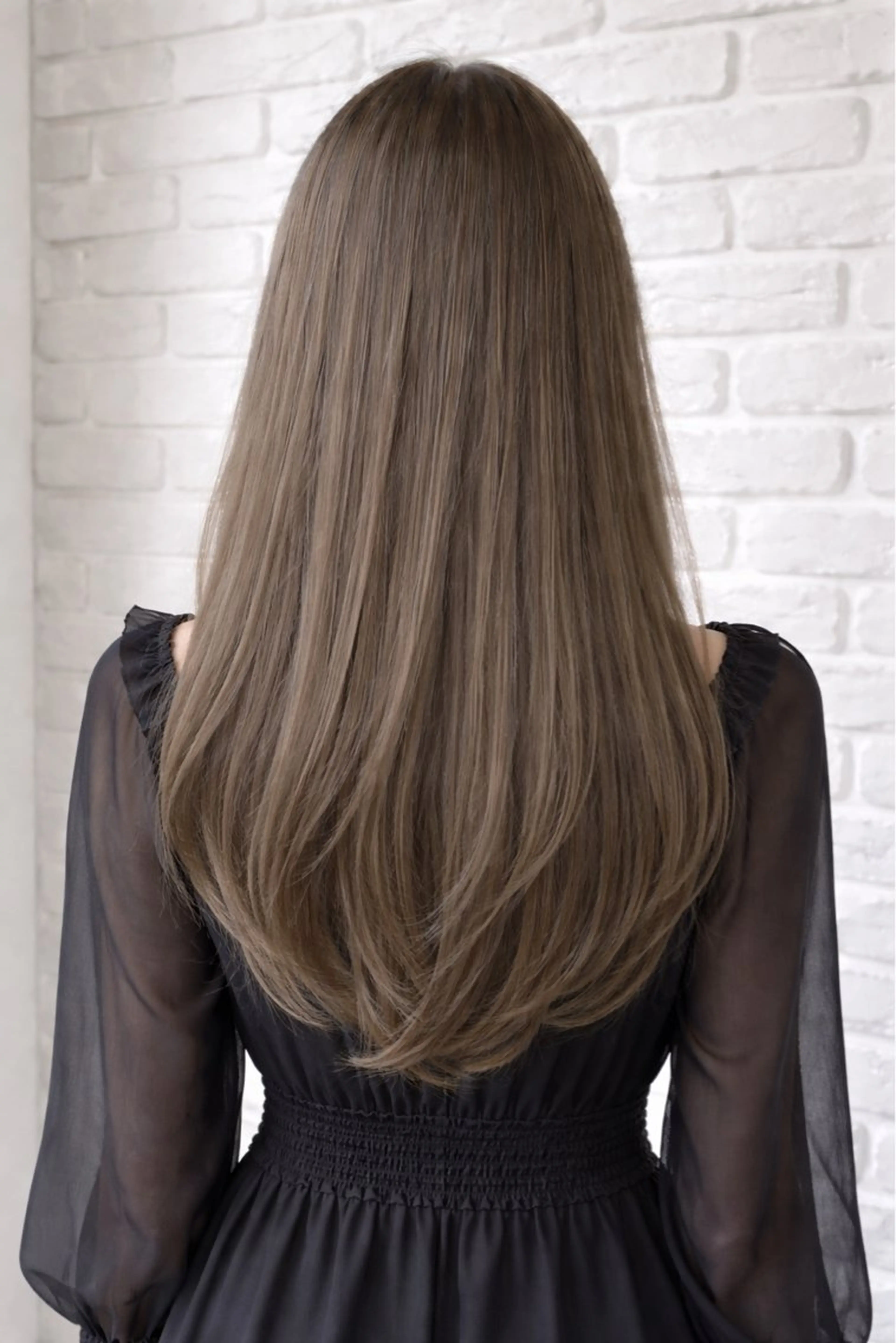 ロング カラー ブリーチ 透明感カラー ダブルカラー グレージュ ブリーチなしカラー ヘアカラー トリートメント レイヤー/透明感 HIRARIのヘアスタイル