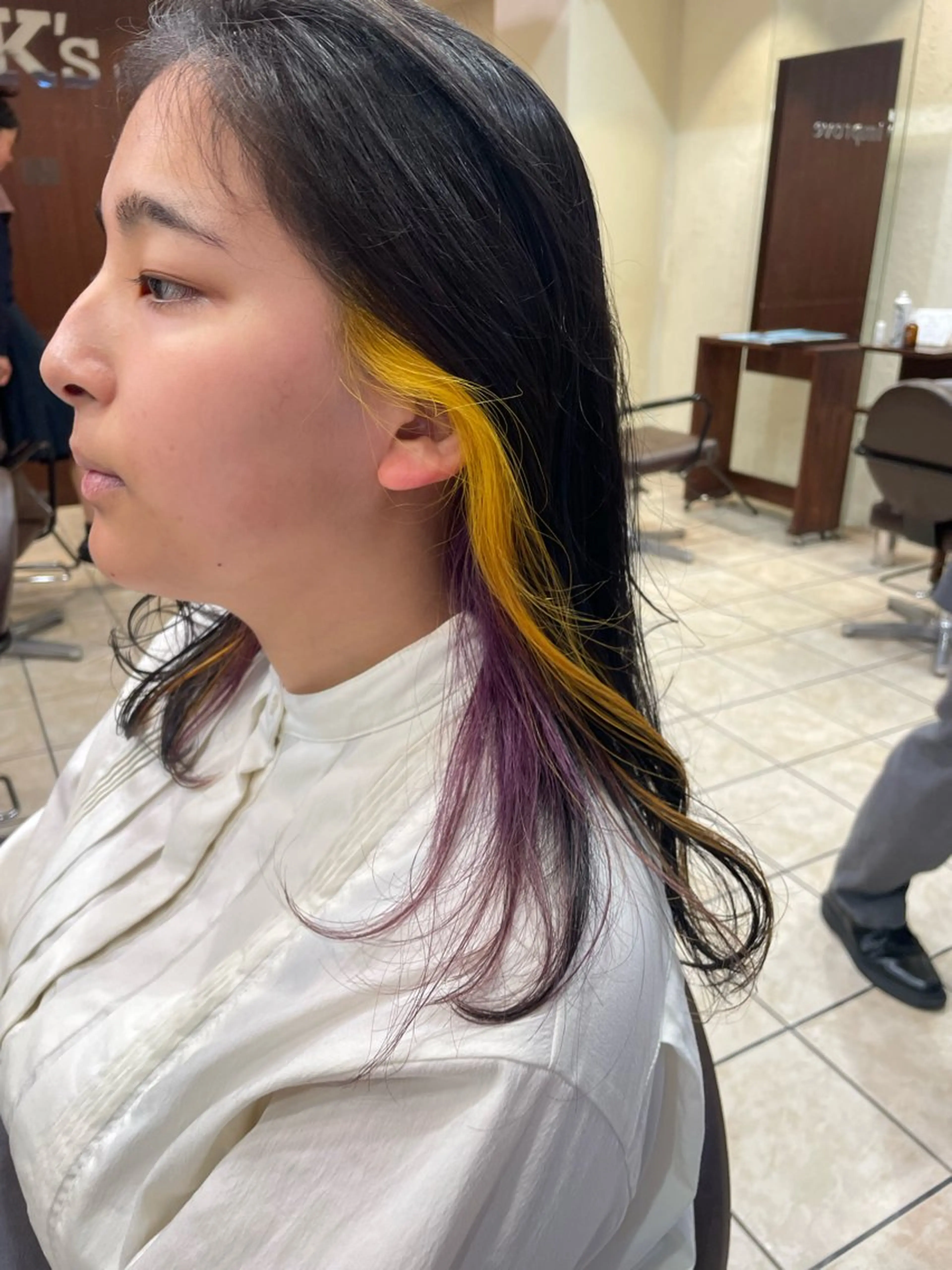 カラー ヘアカラー トリートメント 桑田 新菜のヘアスタイル